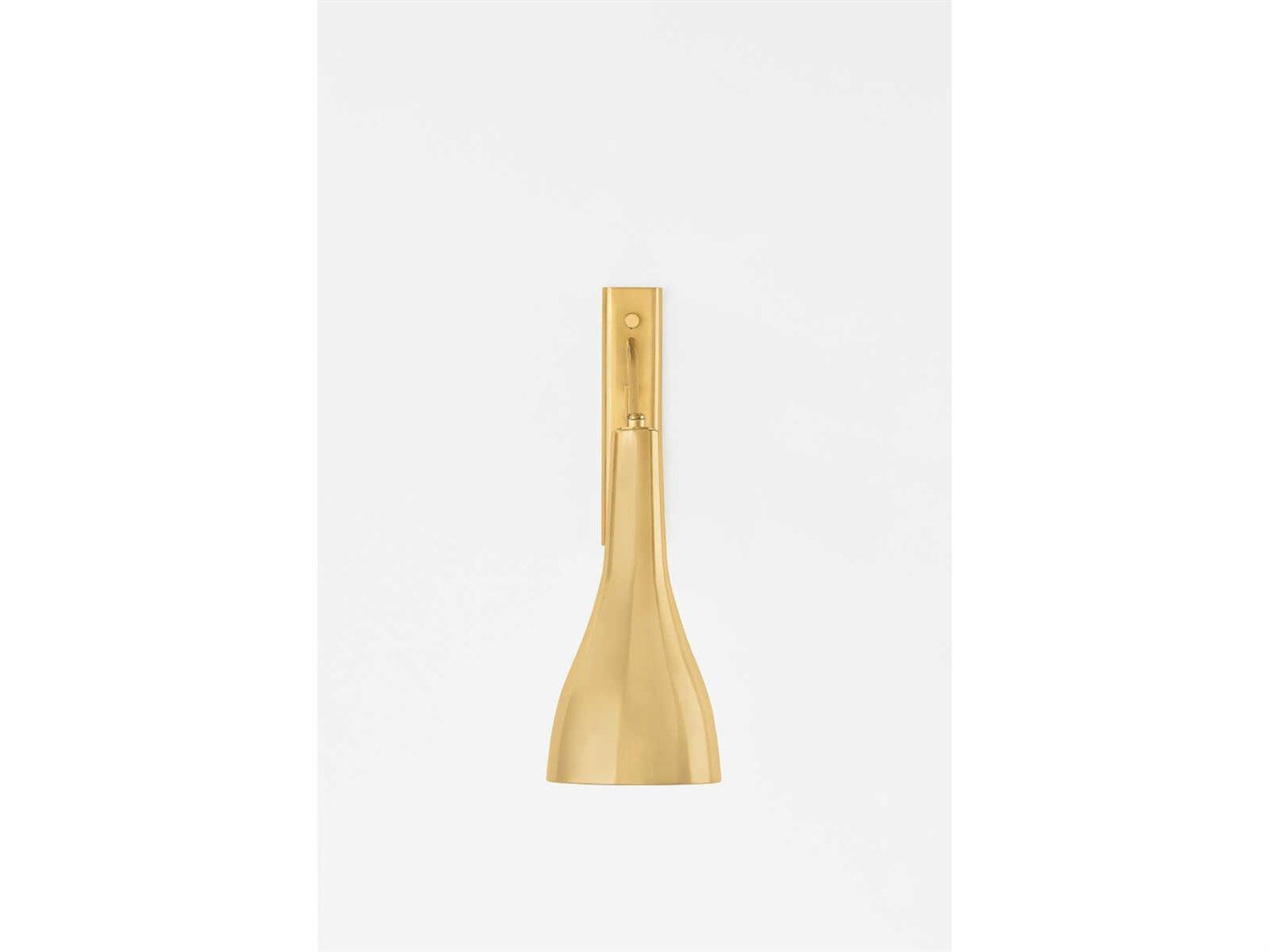 Hudson Valley Northford 1-Light Aged Brass Swing Wall Sconce