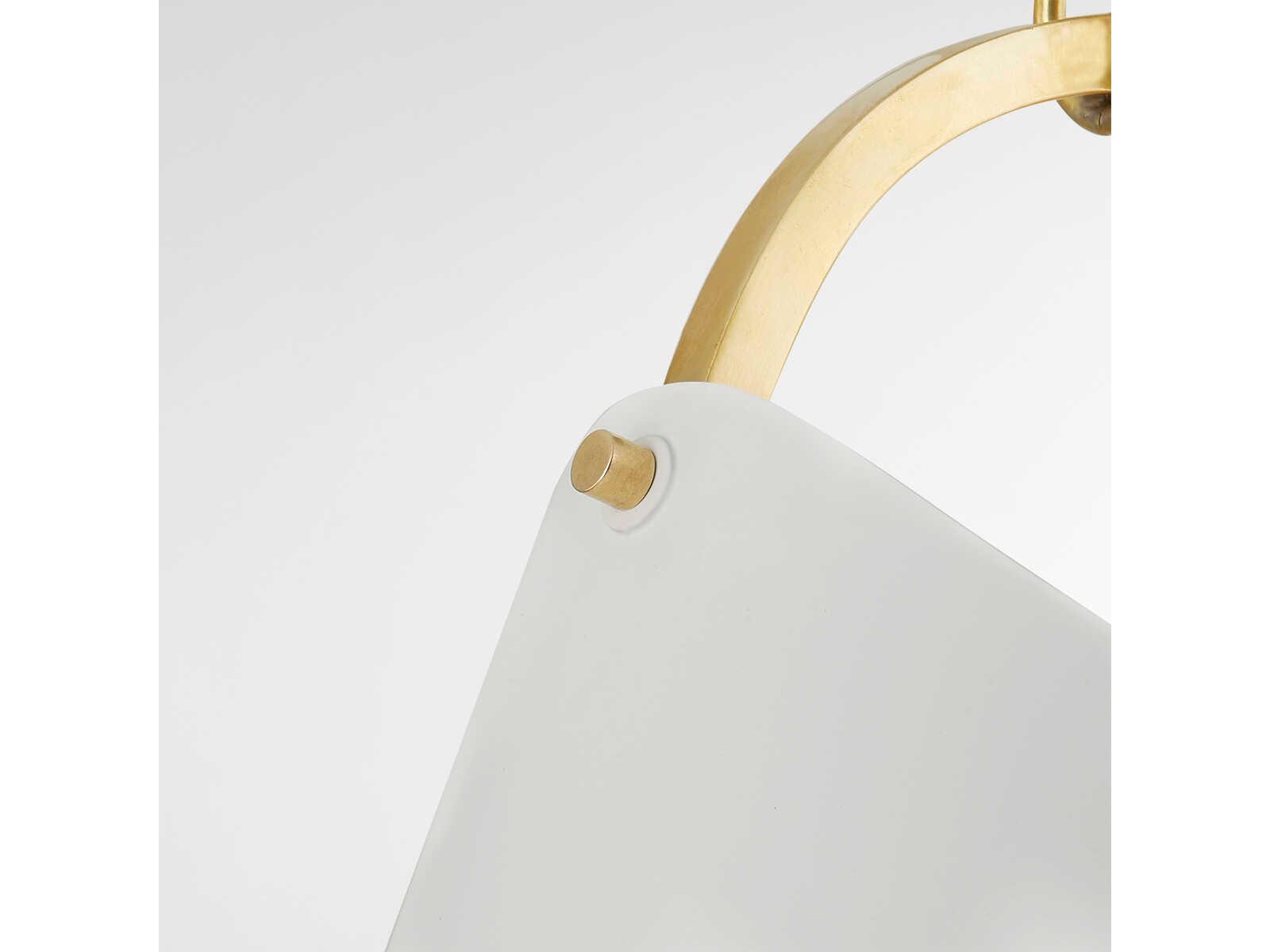 Hudson Valley Burnbay 1-Light Aged Brass White Bell Pendant