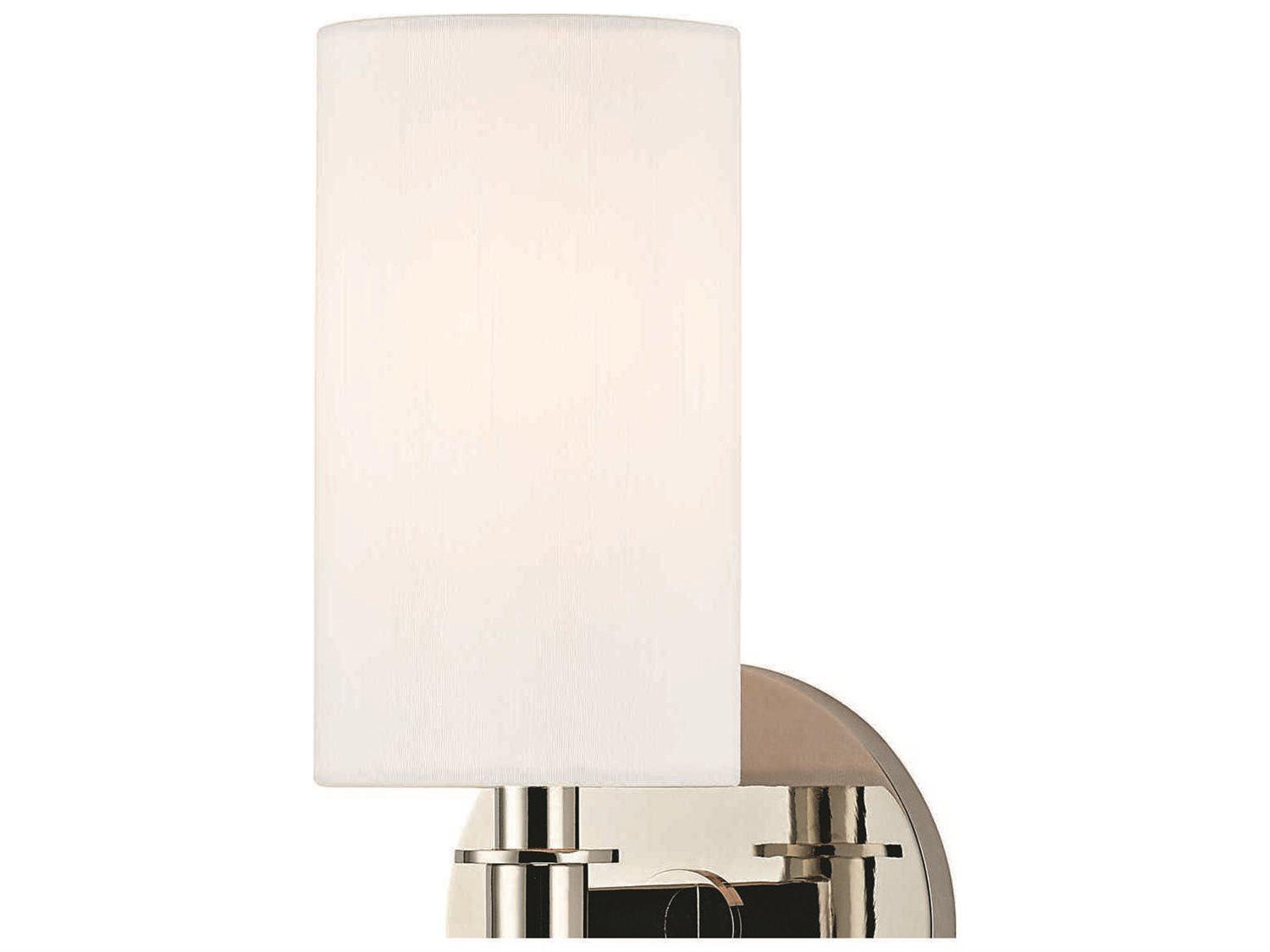 Hudson Valley Wylie 1-Light Polished Nickel White Crystal Wall Sconce