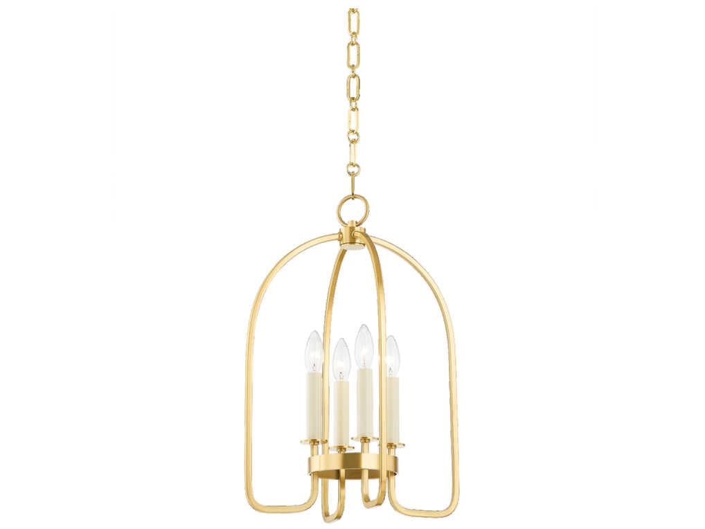 Hudson Valley Oakville 4-Light Aged Brass Lantern Pendant