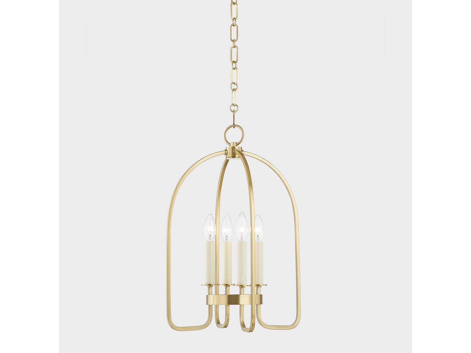 Hudson Valley Oakville 4-Light Aged Brass Lantern Pendant