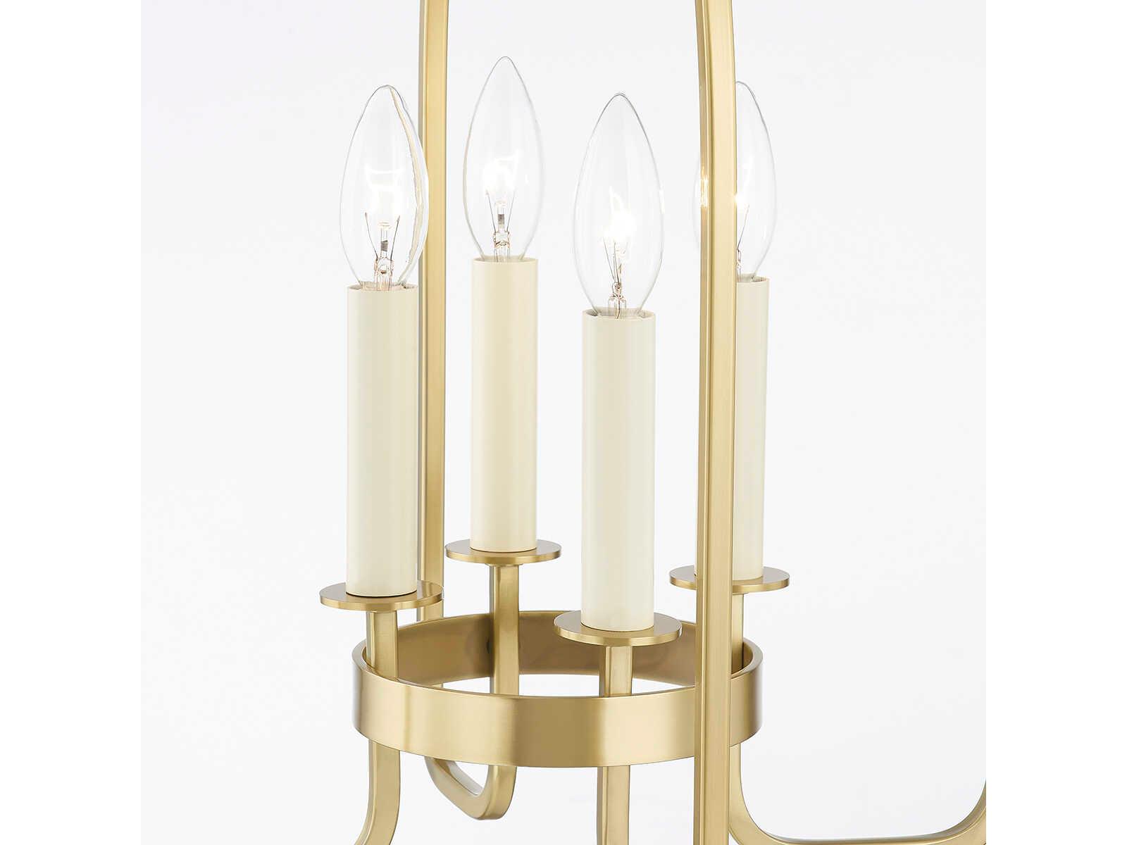 Hudson Valley Oakville 4-Light Aged Brass Lantern Pendant