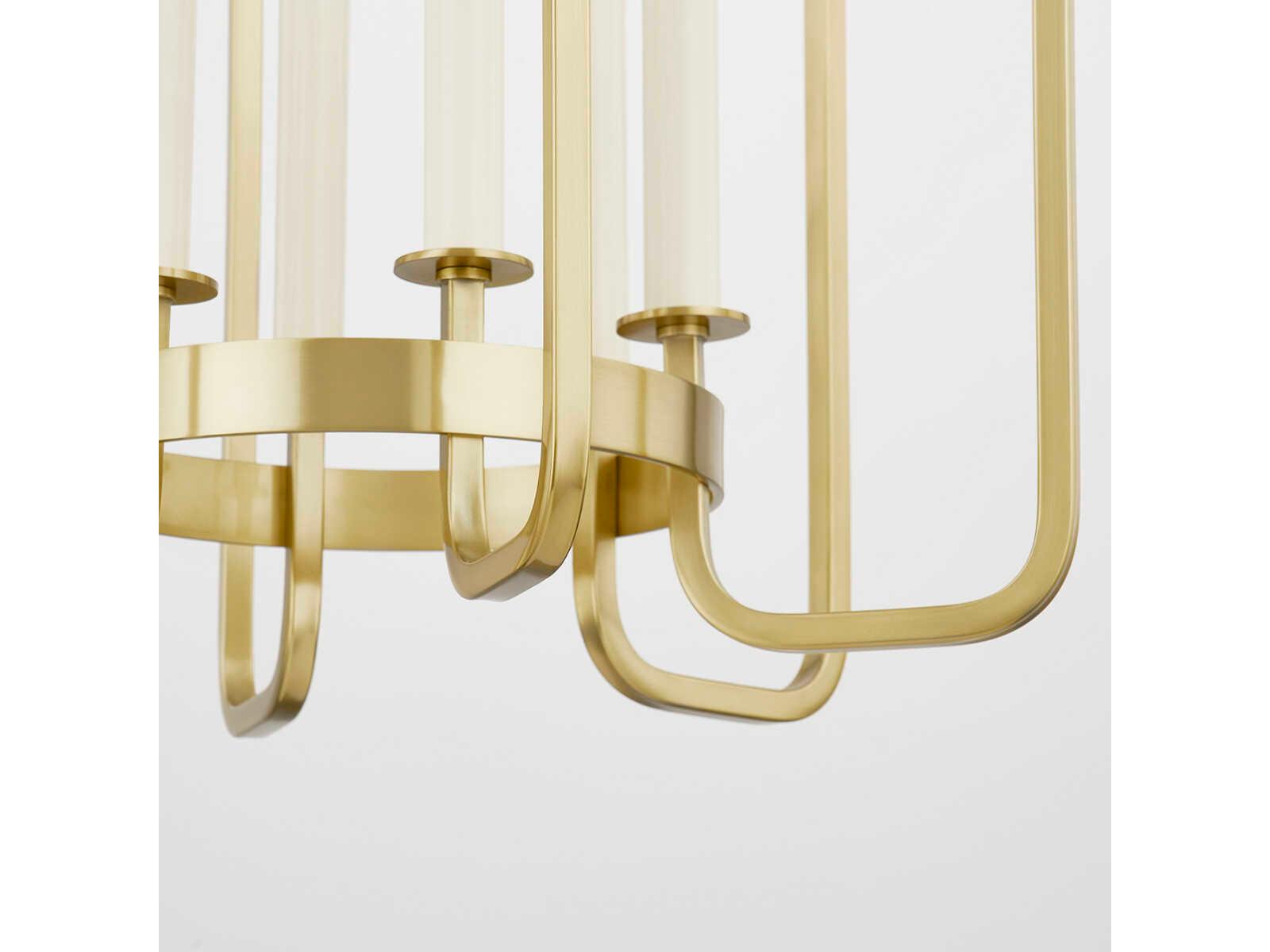 Hudson Valley Oakville 6-Light Aged Brass Lantern Pendant