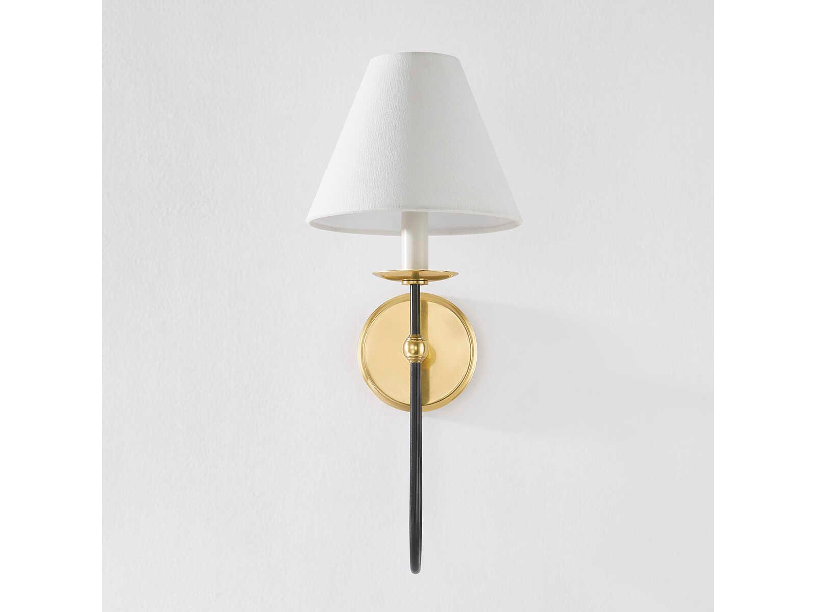 Hudson Valley Demarest 1-Light Aged Brass Distressed Bronze Wall Sconce