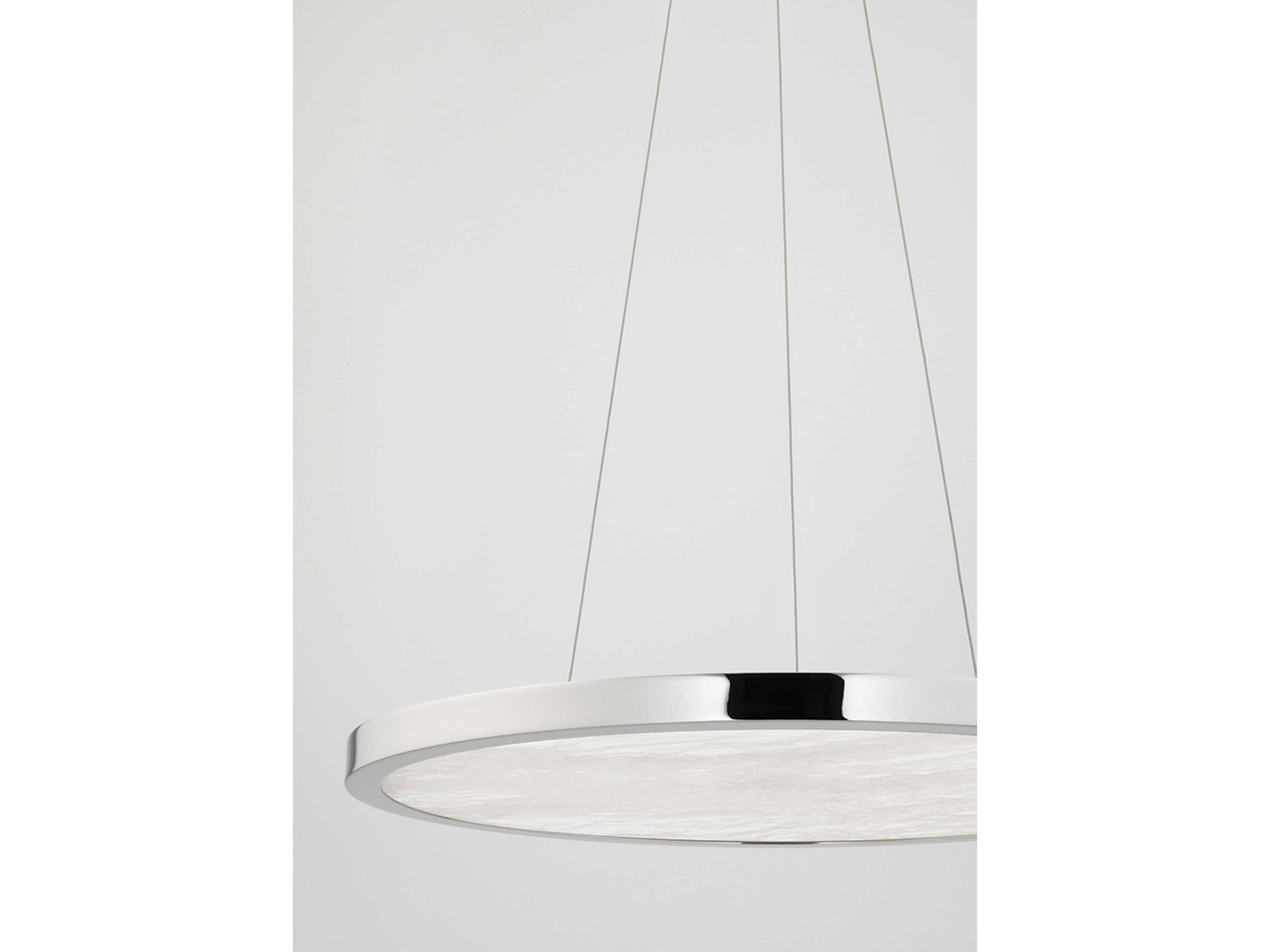 Hudson Valley Eastport 1-Light Polished Nickel Glass LED Round Pendant