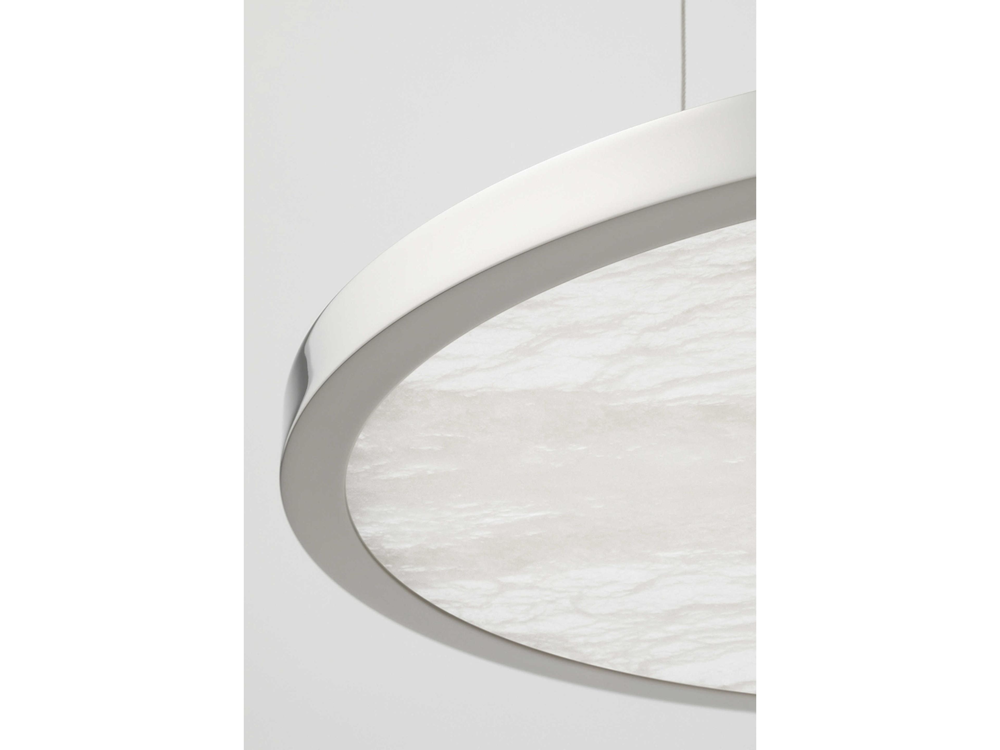 Hudson Valley Eastport 1-Light Polished Nickel Glass LED Round Pendant