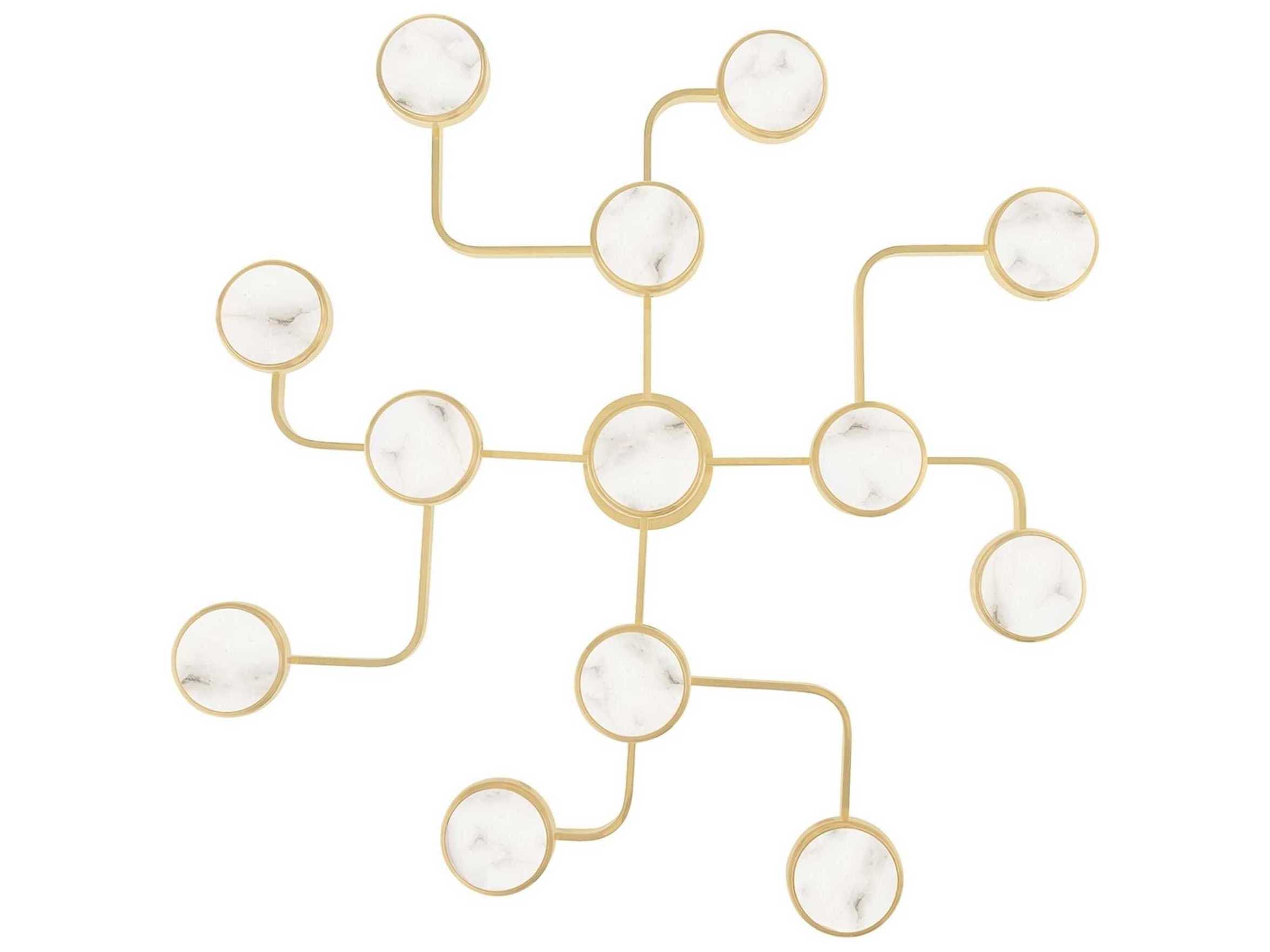 Hudson Valley Meander 13-Light Aged Brass White LED Round Semi Flush Mount