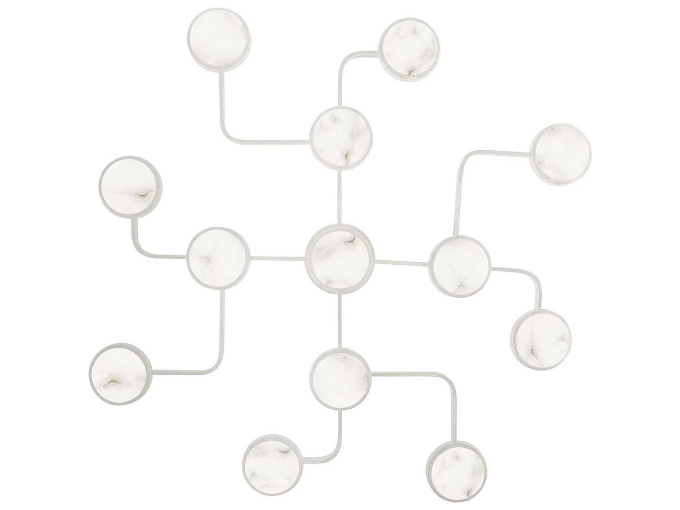 Hudson Valley Meander 13-Light Polished Nickel White LED Round Semi Flush Mount