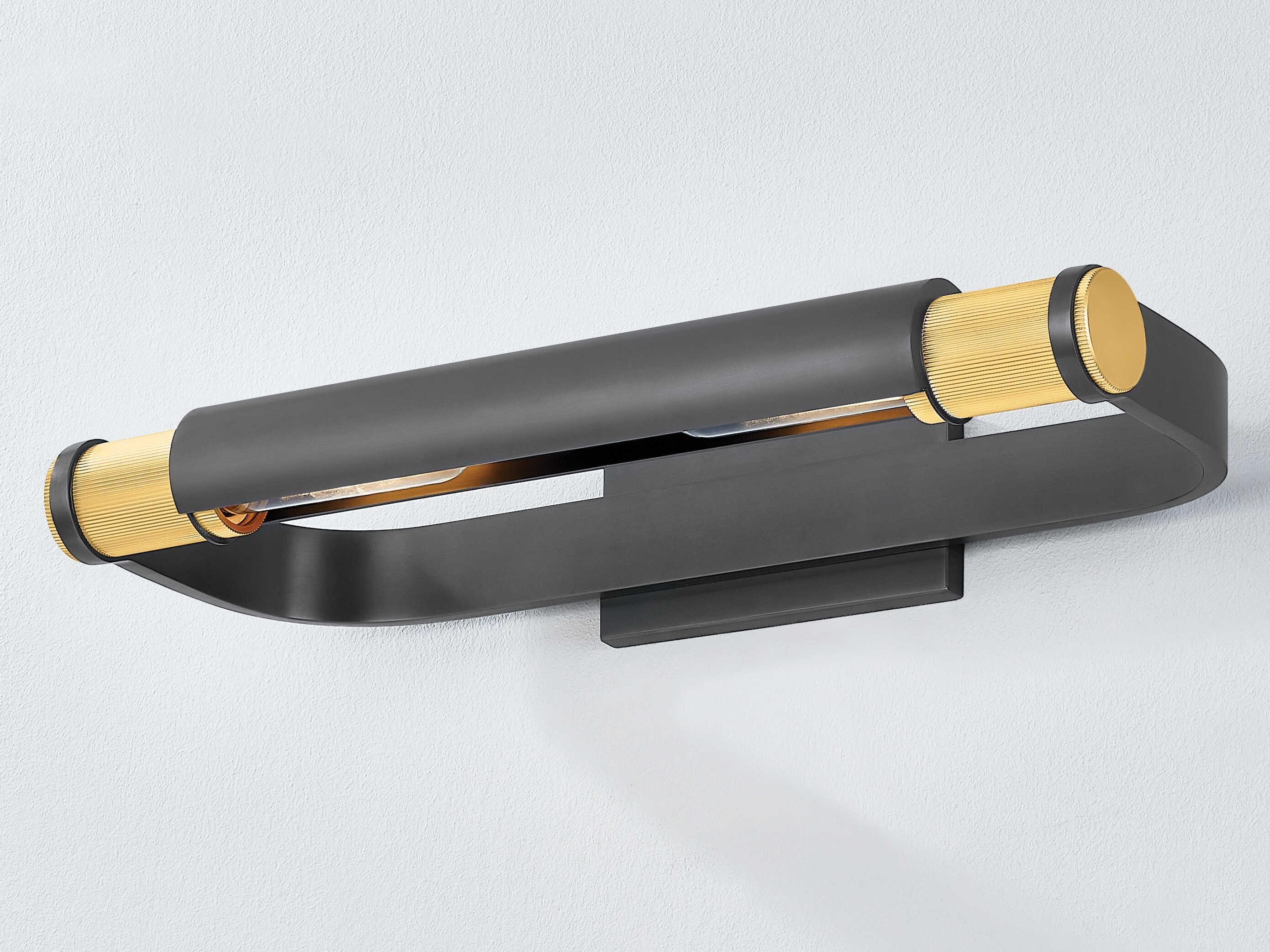 Hudson Valley Elm Park 2-Light Aged Brass Distressed Bronze Black Picture Light