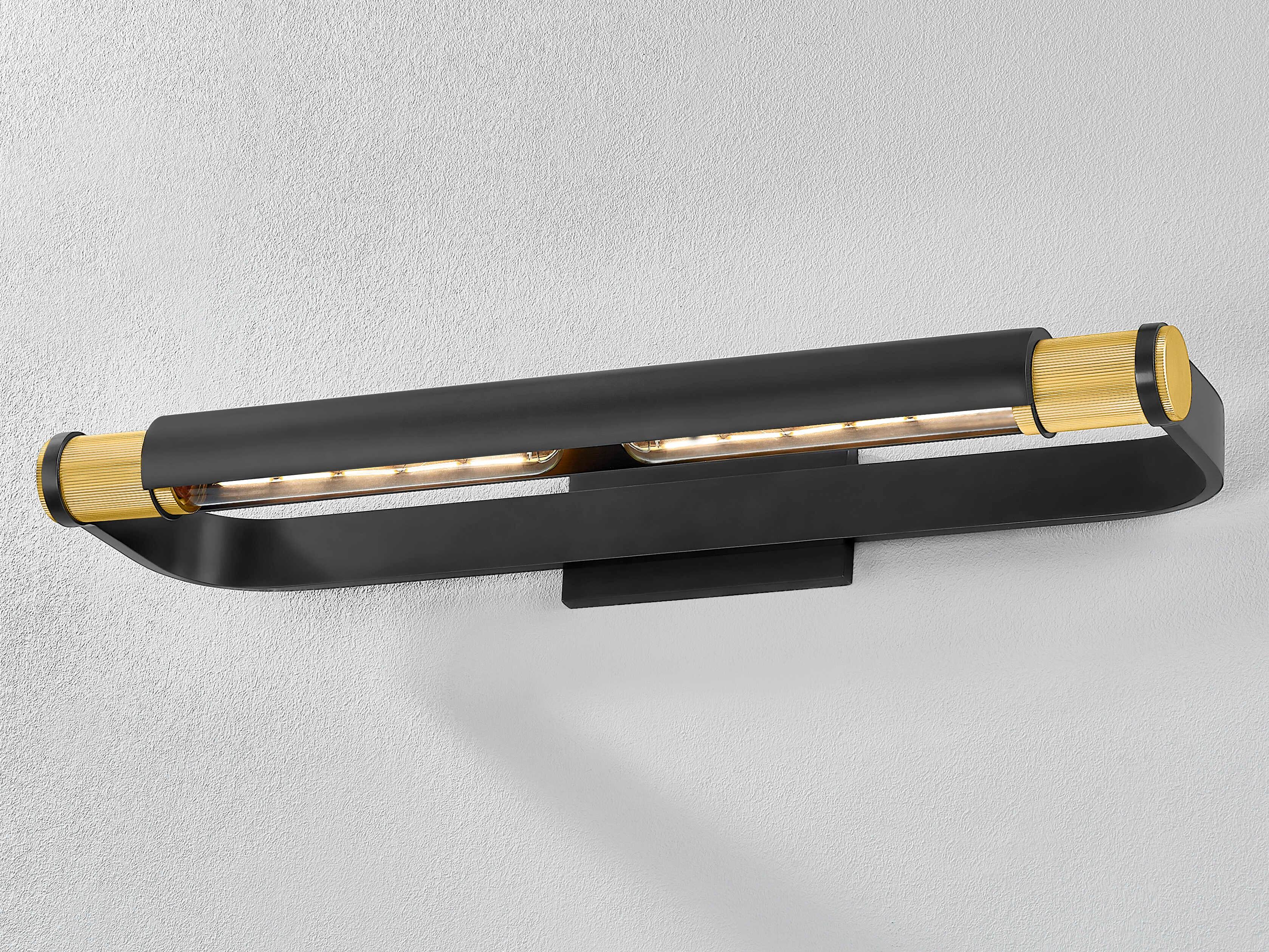 Hudson Valley Elm Park 2-Light Aged Brass Distressed Bronze Black Picture Light