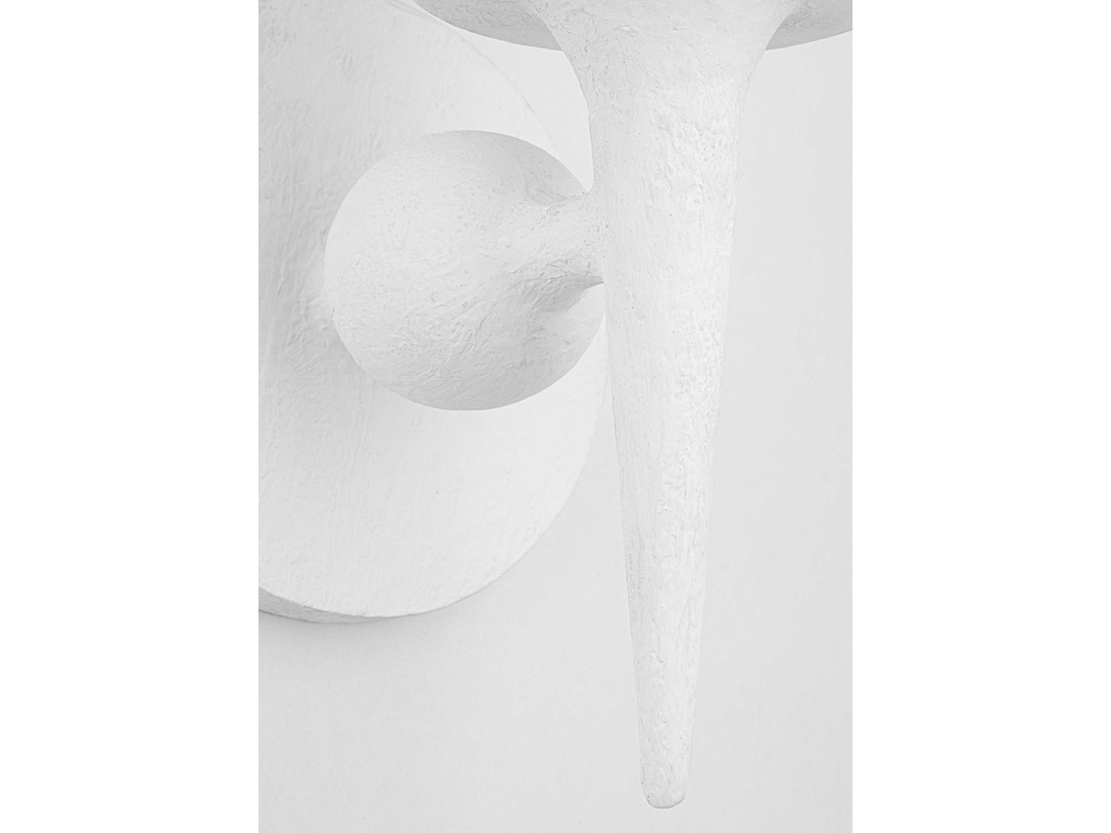 Hudson Valley Torch 1-Light White Plaster Wall Sconce