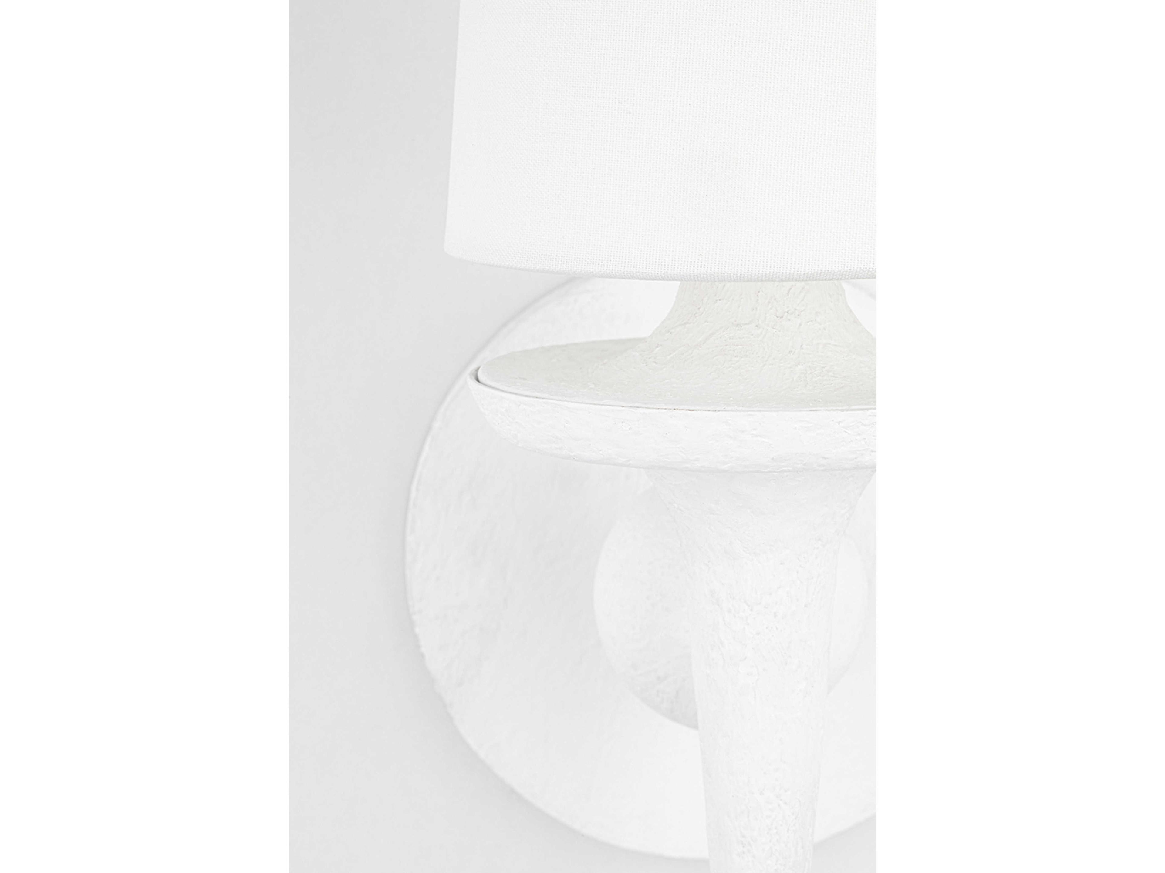 Hudson Valley Torch 1-Light White Plaster Wall Sconce