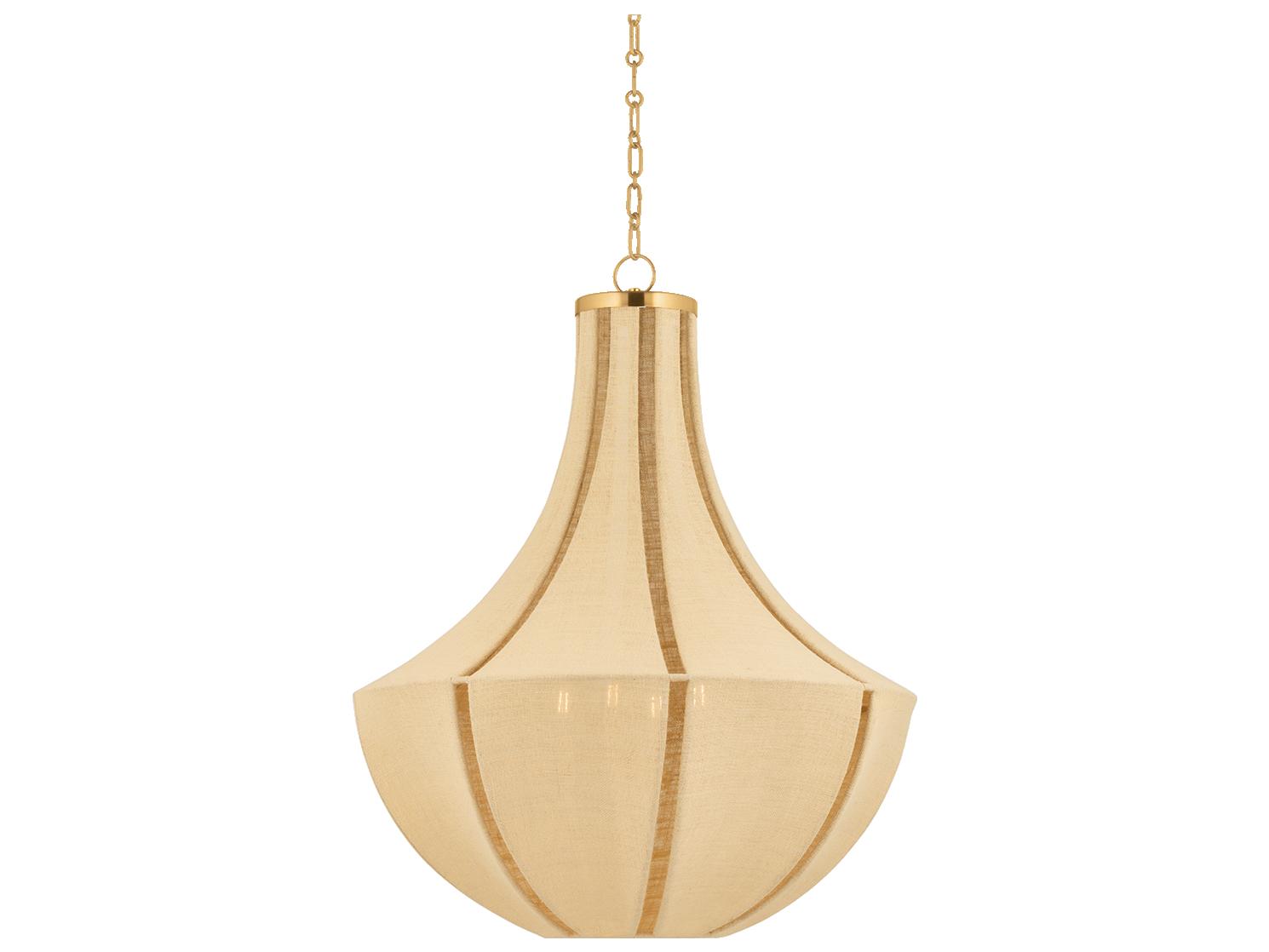 Hudson Valley Cascade Lake 4-Light Aged Brass Lantern Pendant