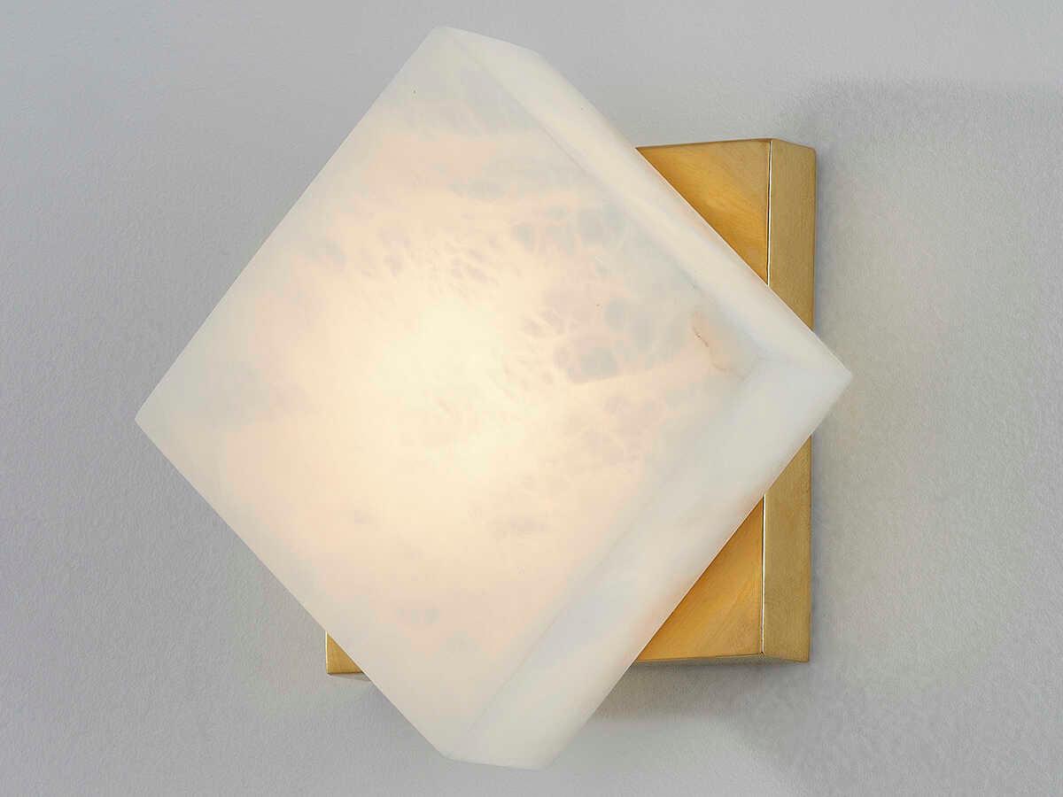 Hudson Valley Brockton 1-Light Aged Brass White LED Wall Sconce