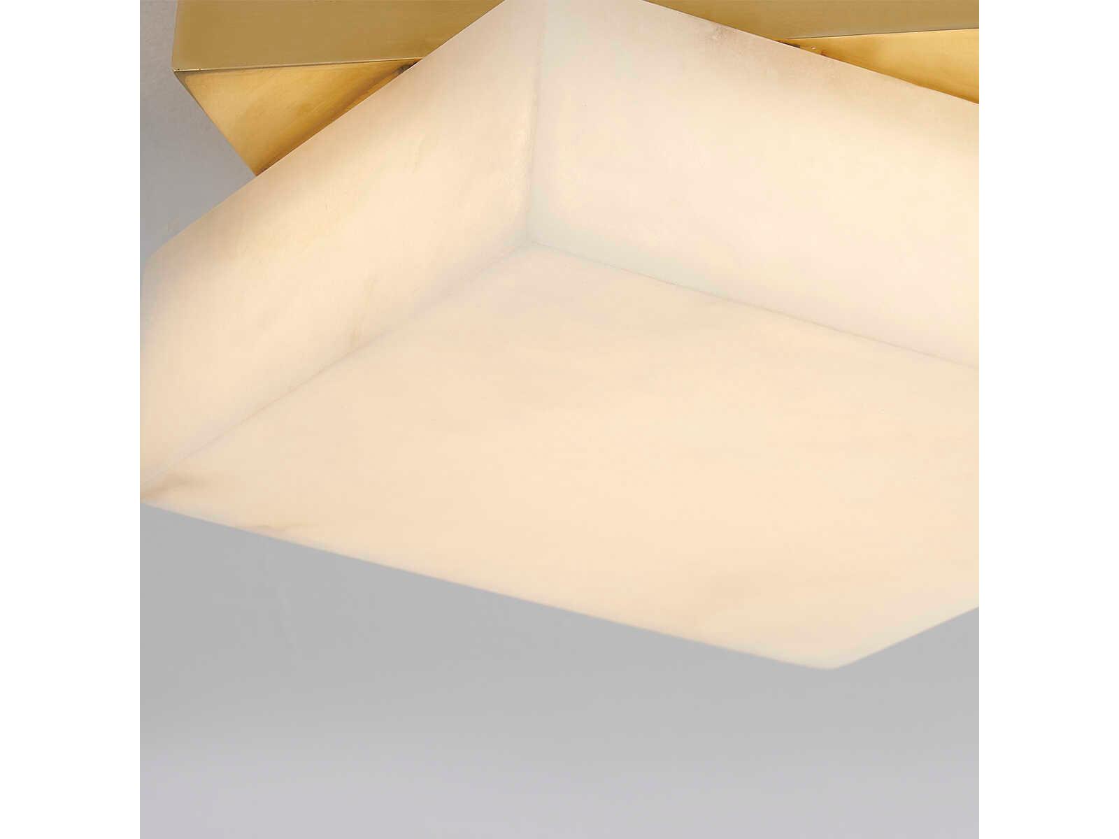 Hudson Valley Brockton 1-Light Aged Brass White LED Flush Mount