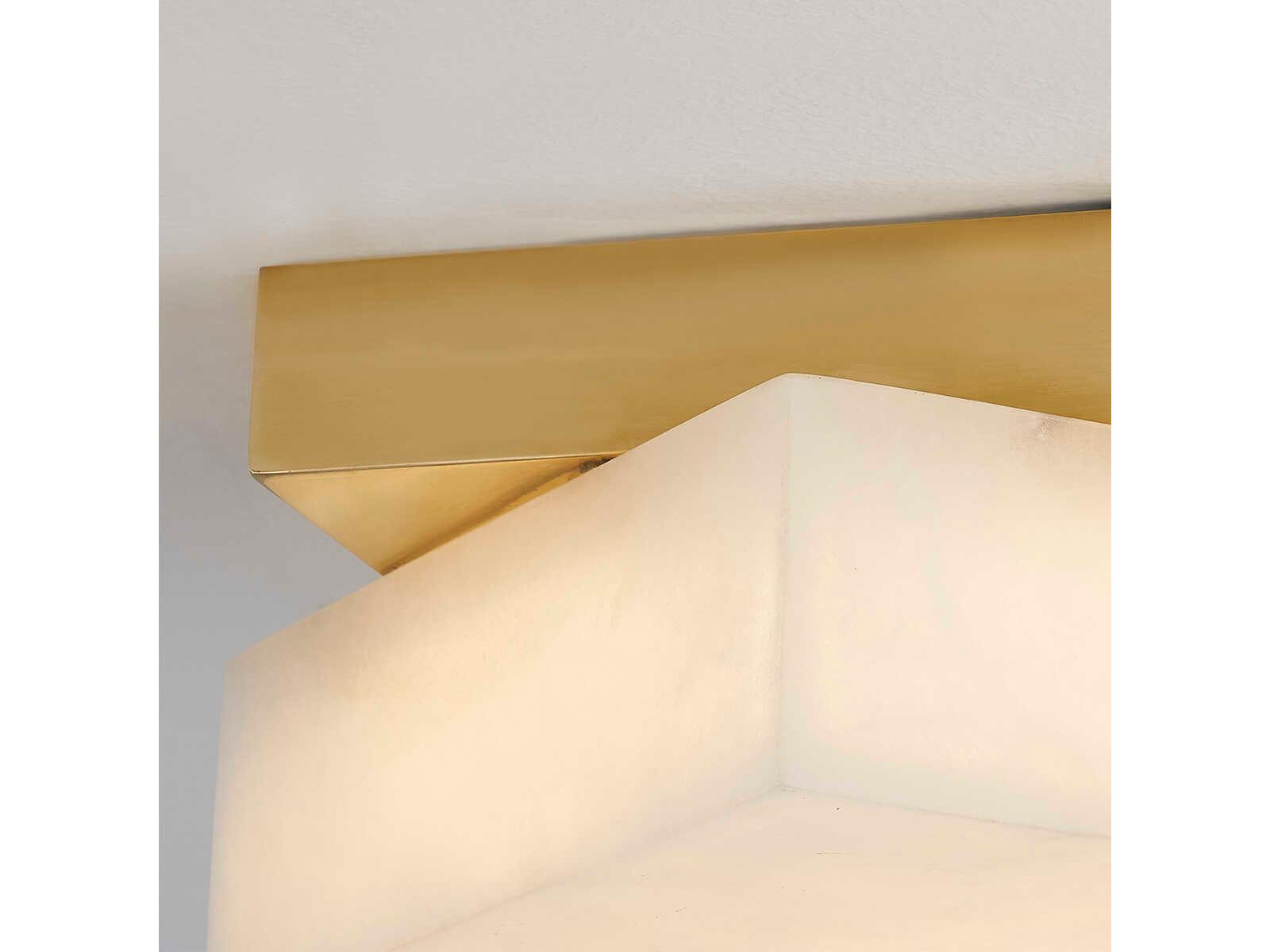 Hudson Valley Brockton 1-Light Aged Brass White LED Flush Mount