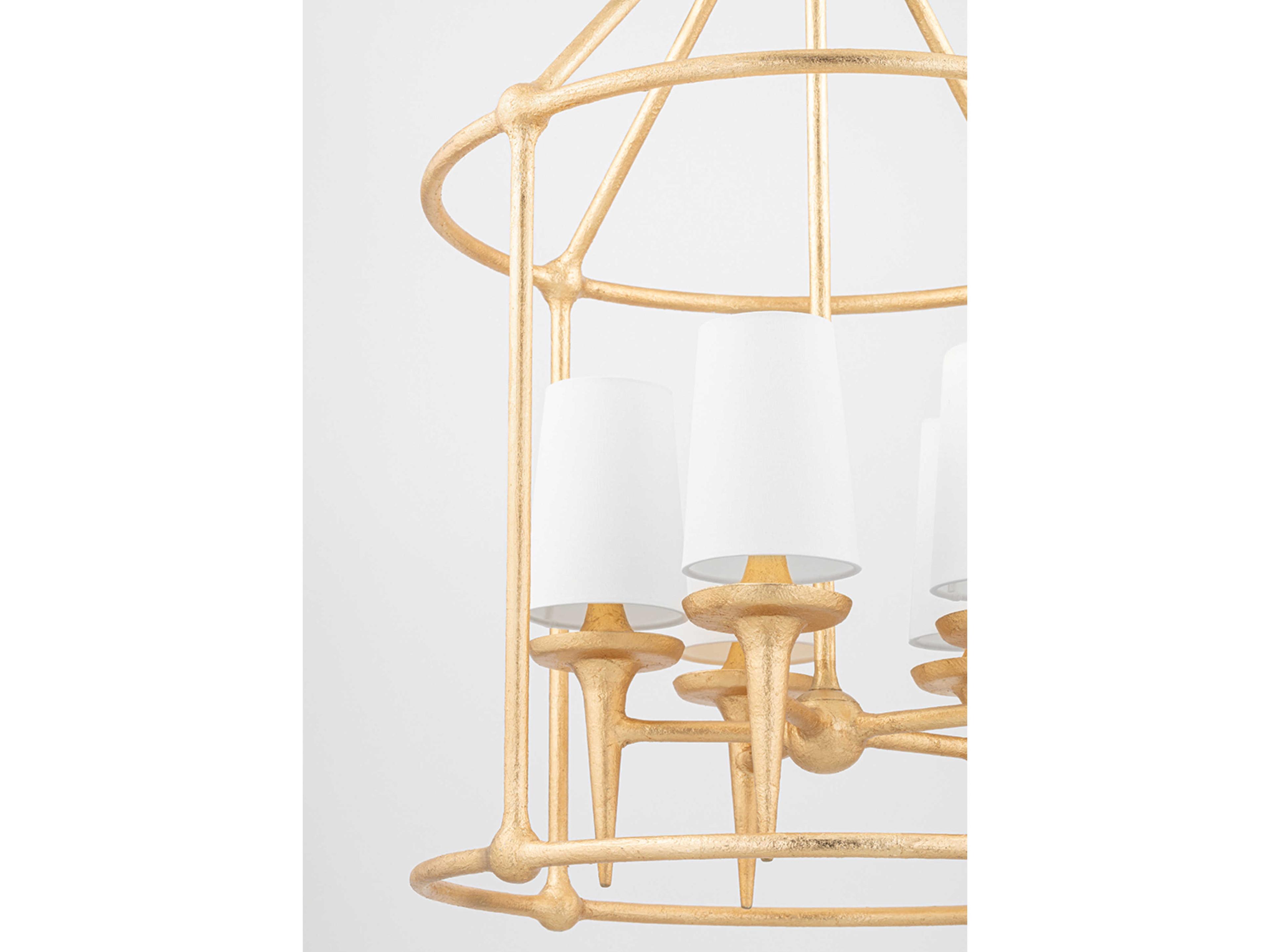 Hudson Valley Torch 5-Light Gold Leaf Empire Pendant