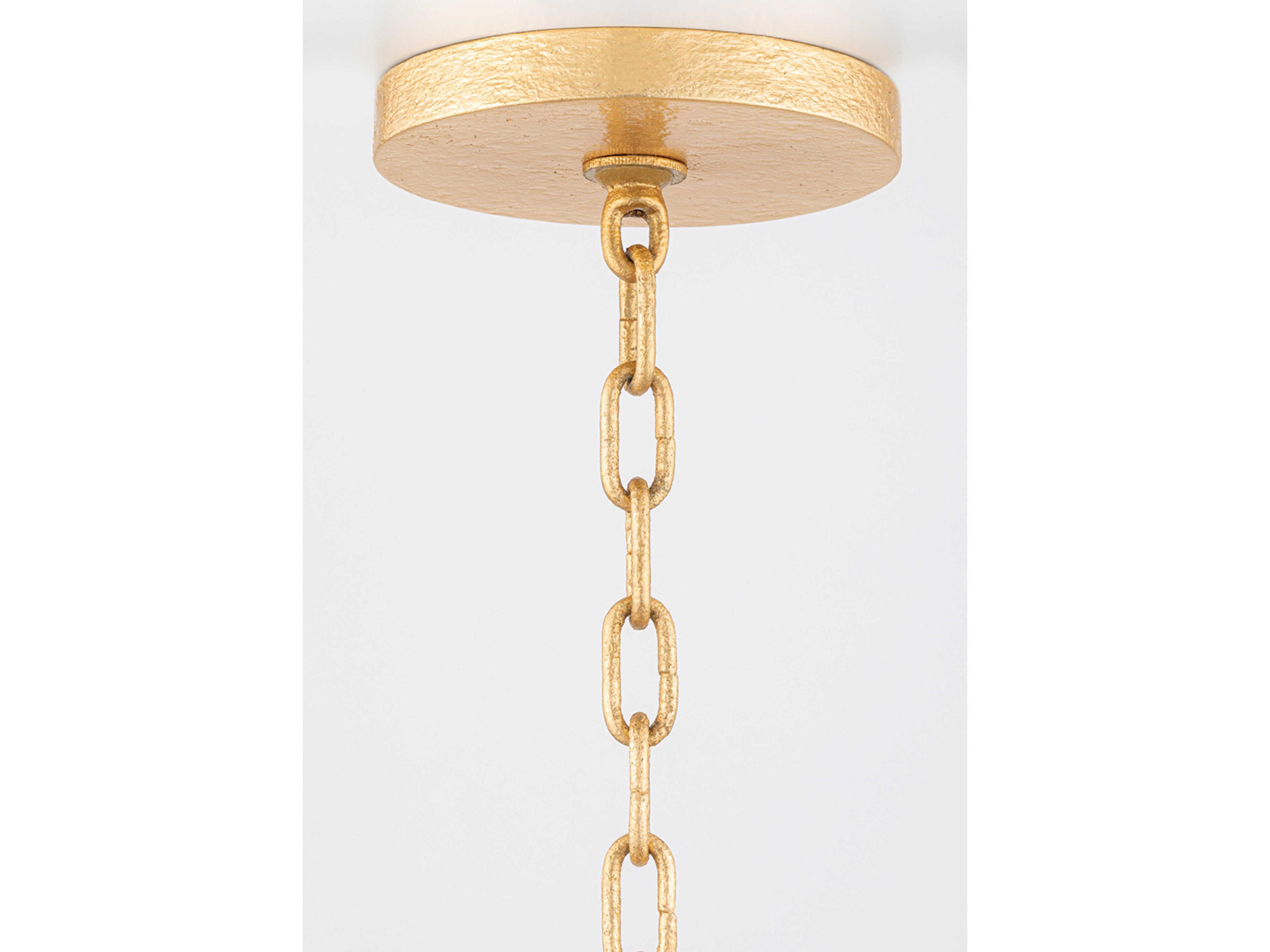 Hudson Valley Torch 5-Light Gold Leaf Empire Pendant