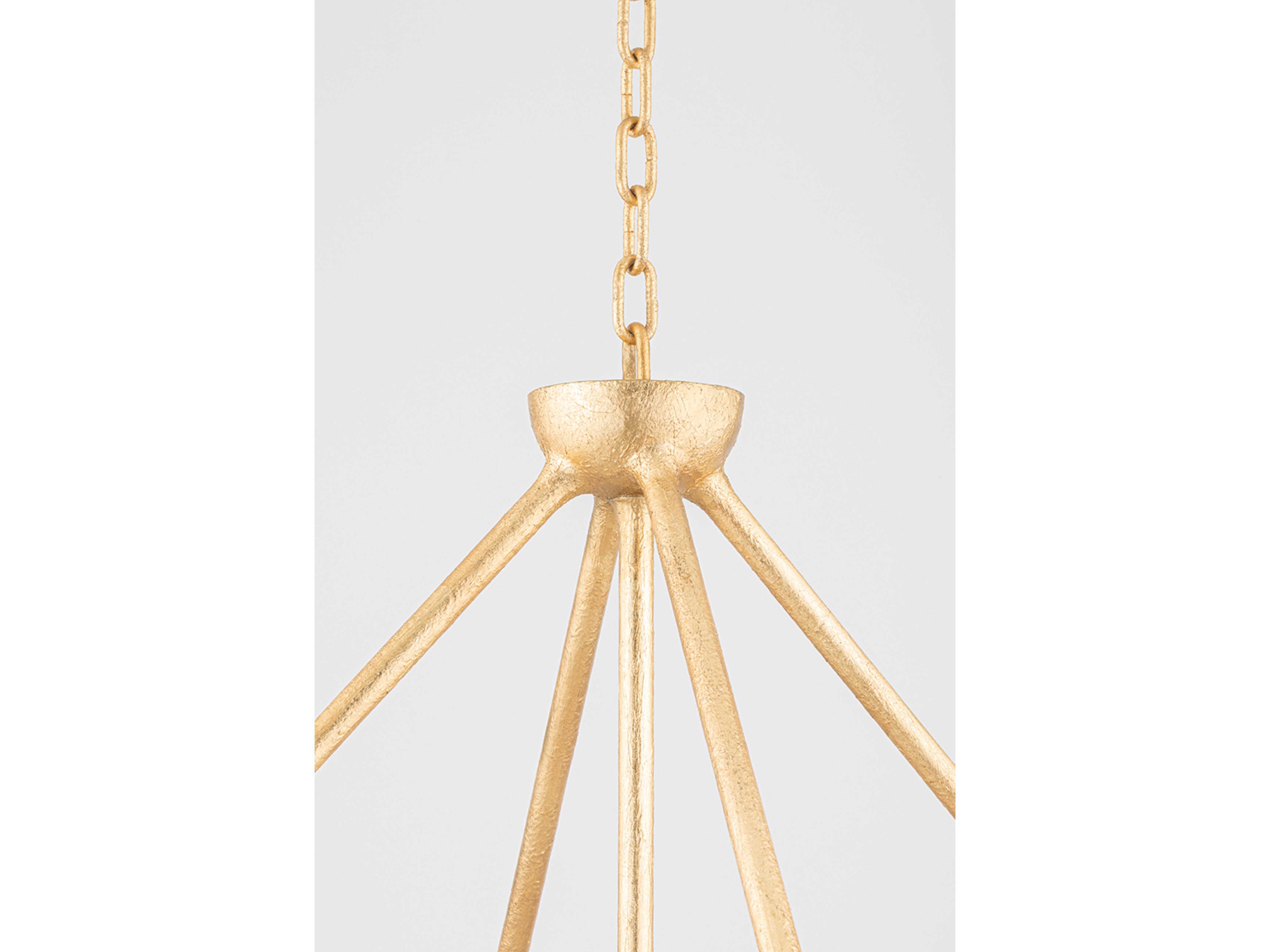 Hudson Valley Torch 5-Light Gold Leaf Empire Pendant