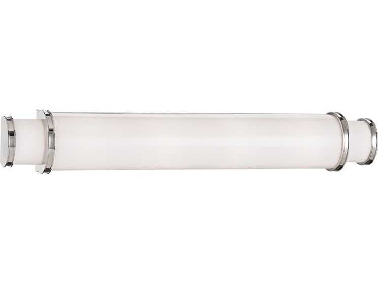 Hudson Valley Malcolm 1-Light Polished Nickel White Glass LED Vanity Light