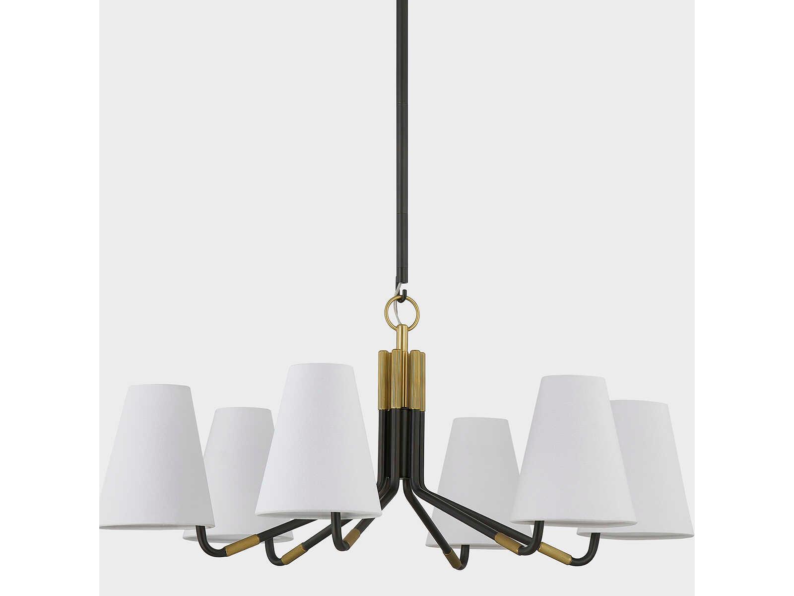 Hudson Valley Stanwyck 6-Light Aged Brass Distressed Bronze Chandelier