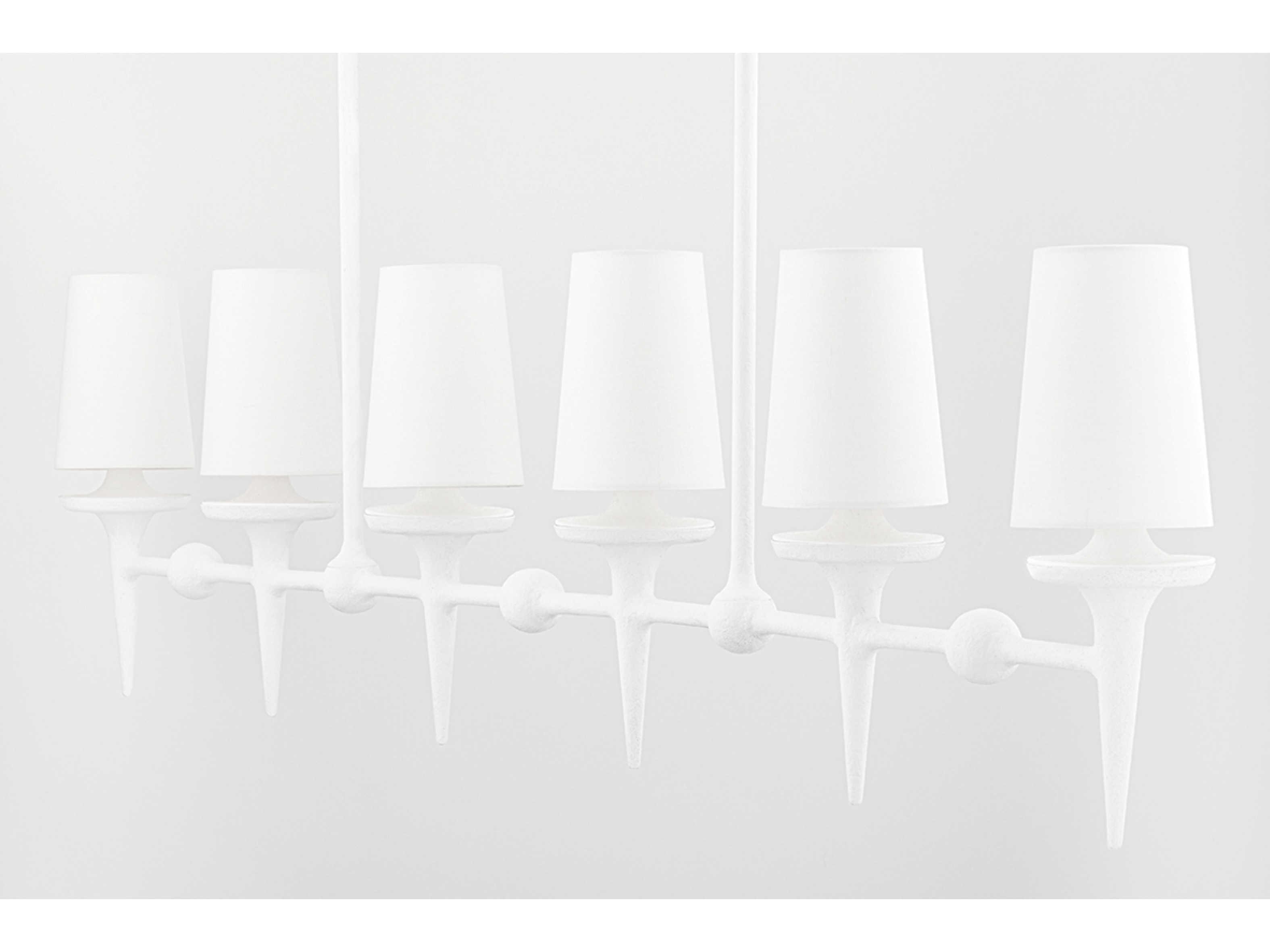 Hudson Valley Torch 6-Light White Plaster Island Pendant