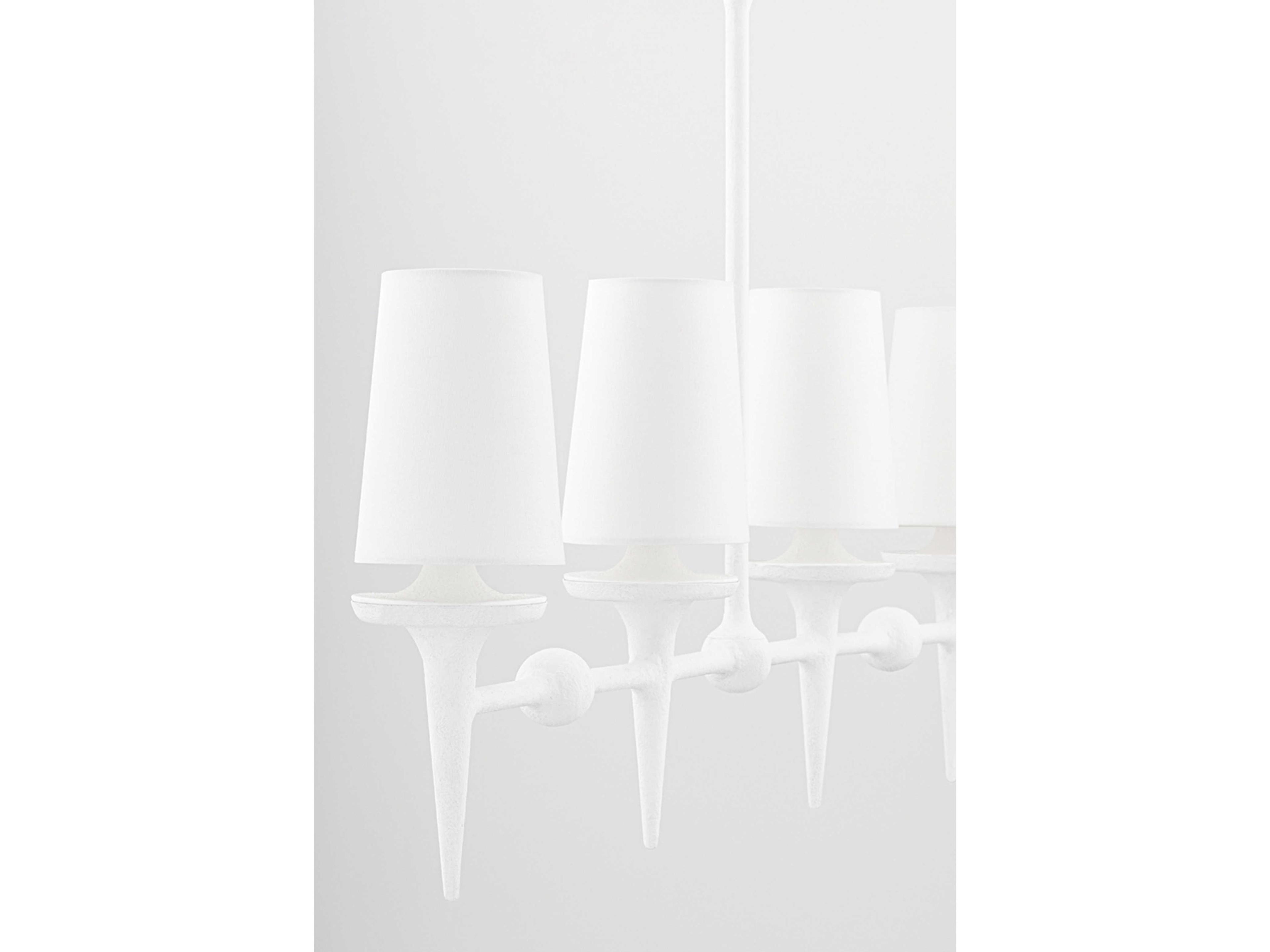 Hudson Valley Torch 6-Light White Plaster Island Pendant