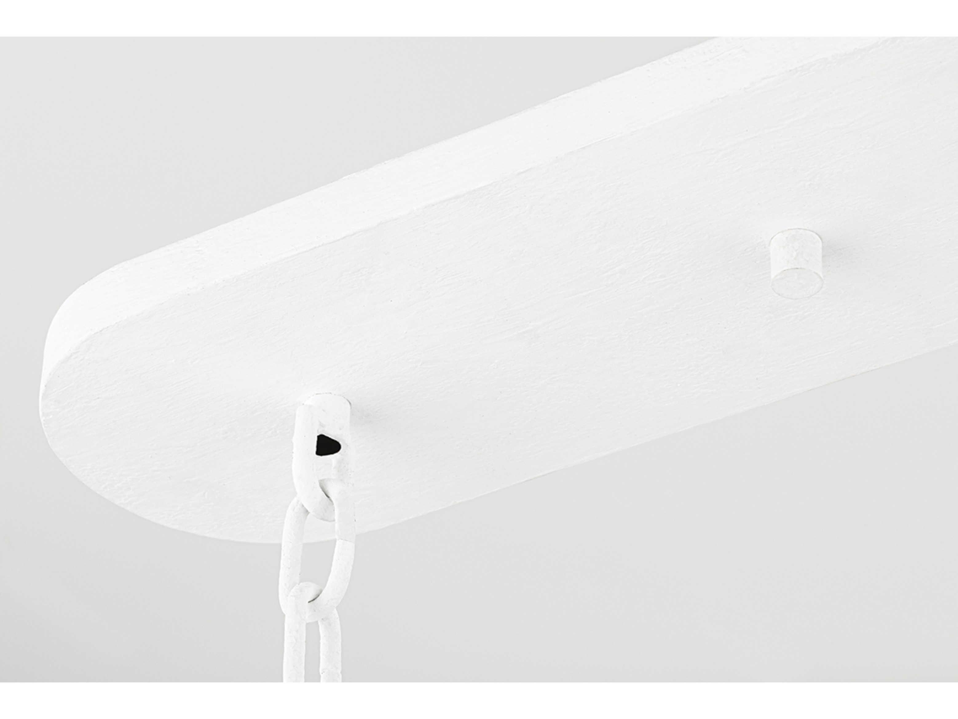 Hudson Valley Torch 6-Light White Plaster Island Pendant