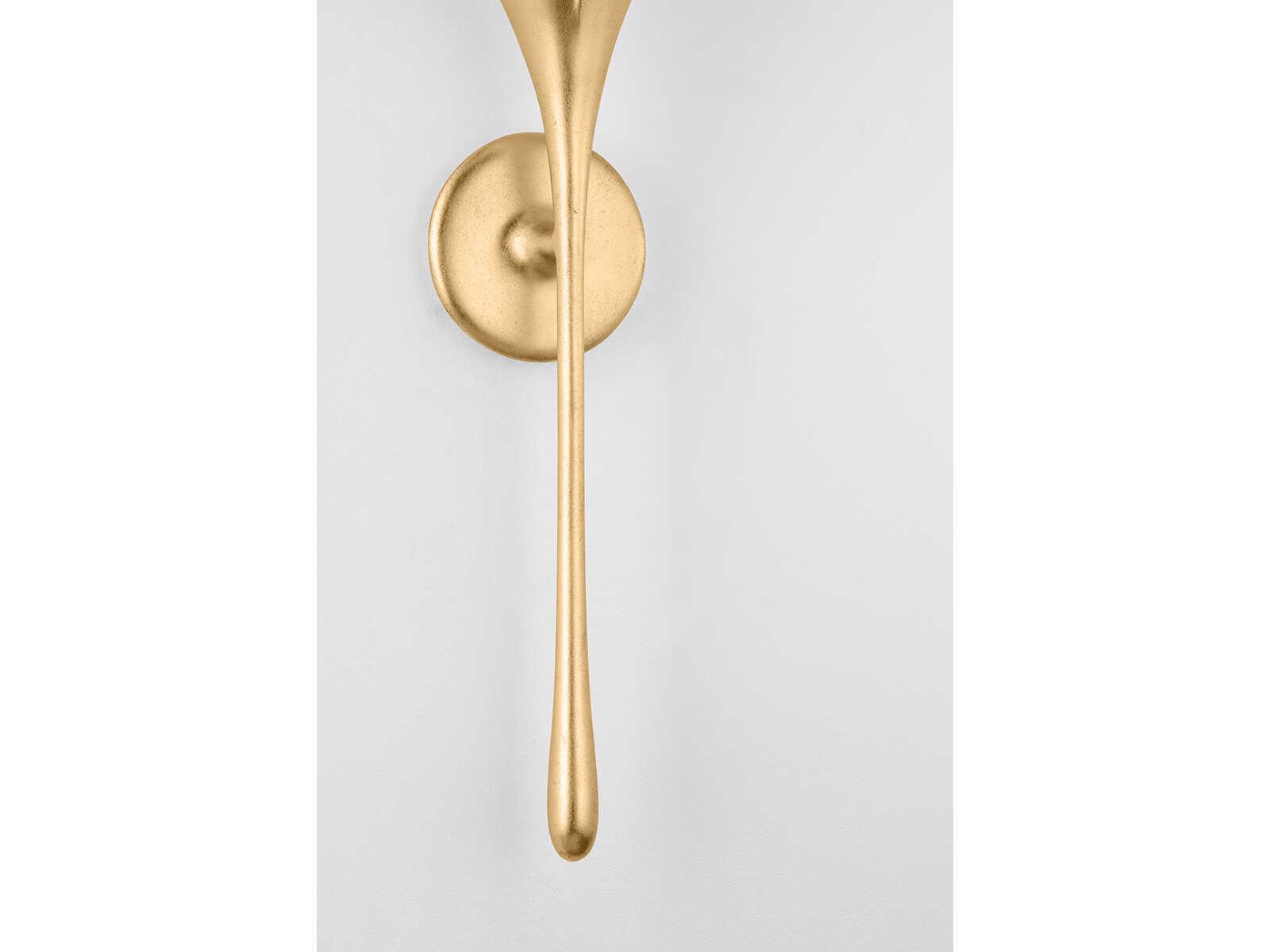 Hudson Valley Bellerose 1-Light Vintage Gold Leaf Wall Sconce