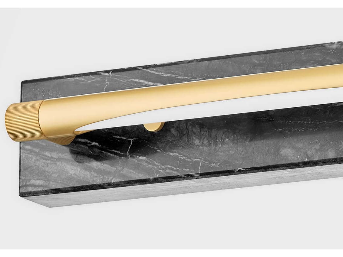 Hudson Valley Hayden 1-Light Aged Brass LED Vanity Light