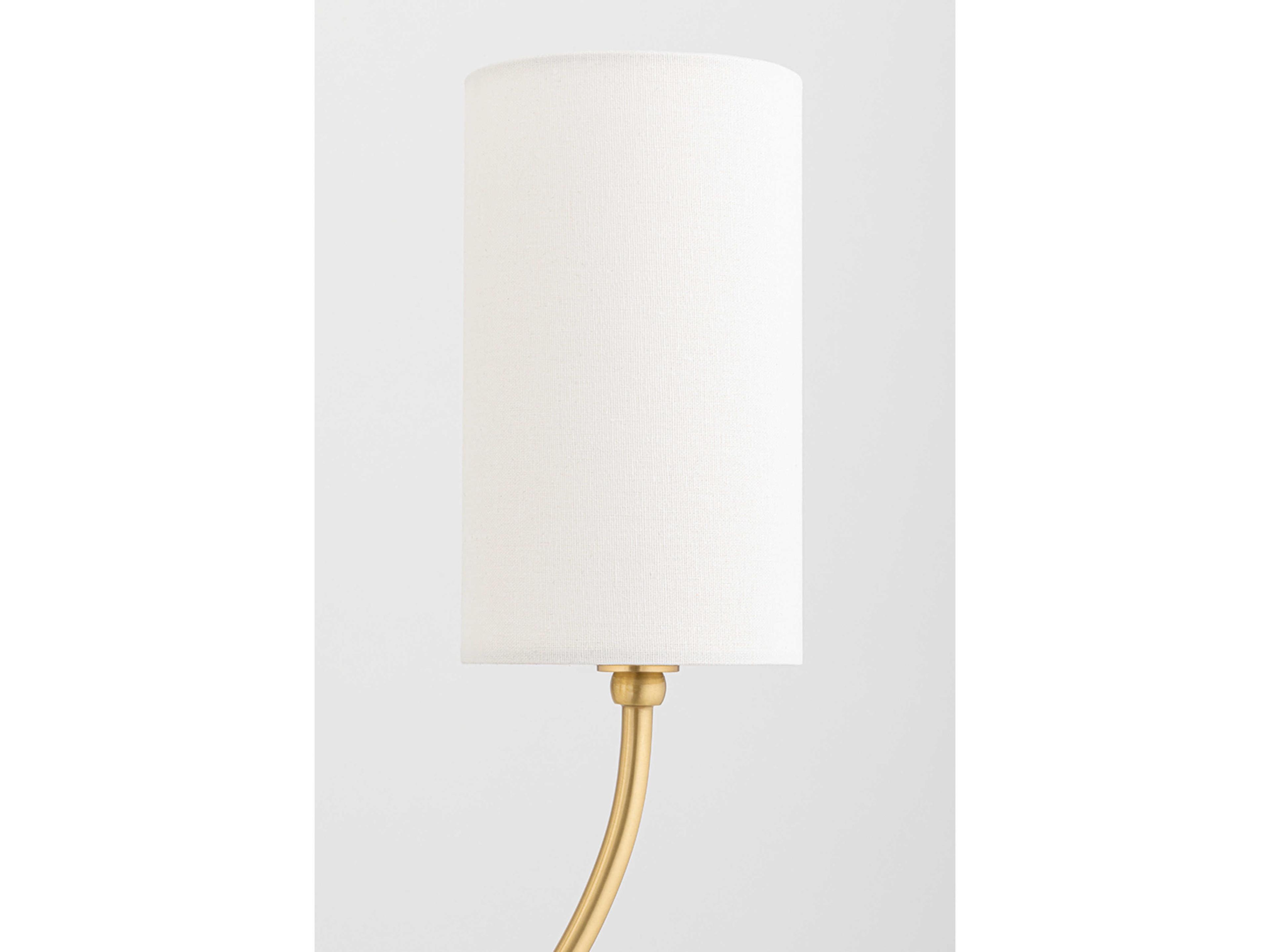 Hudson Valley Harlem 6-Light Aged Brass White Cylinder Chandelier