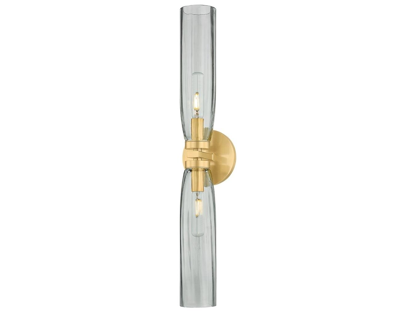 Hudson Valley Harpswell 2-Light Aged Brass Vanity Light