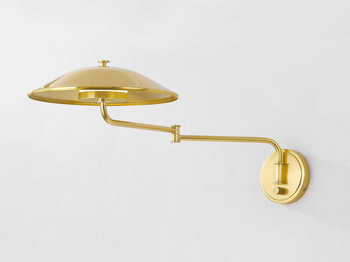 Hudson Valley Brockville 1-Light Aged Brass Swing Wall Sconce