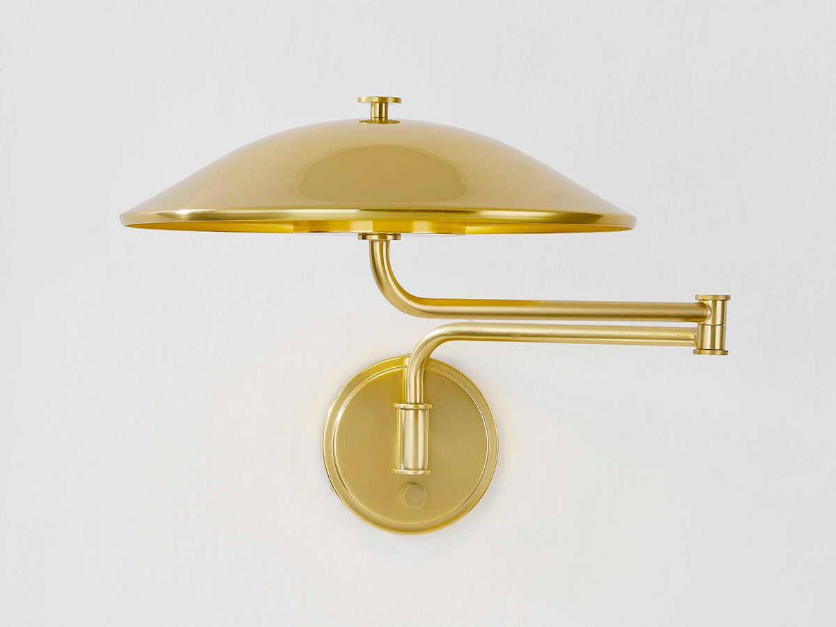Hudson Valley Brockville 1-Light Aged Brass Swing Wall Sconce