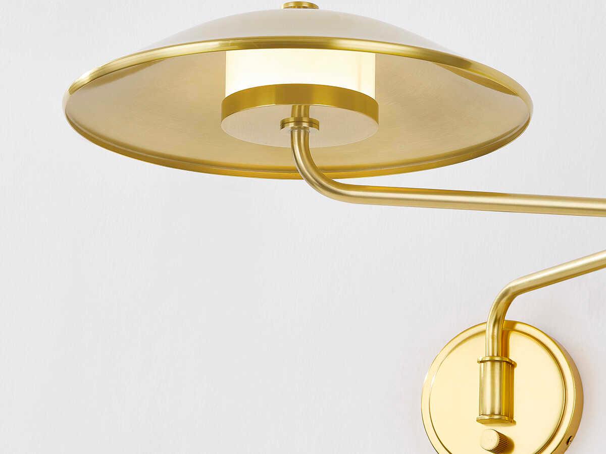Hudson Valley Brockville 1-Light Aged Brass Swing Wall Sconce