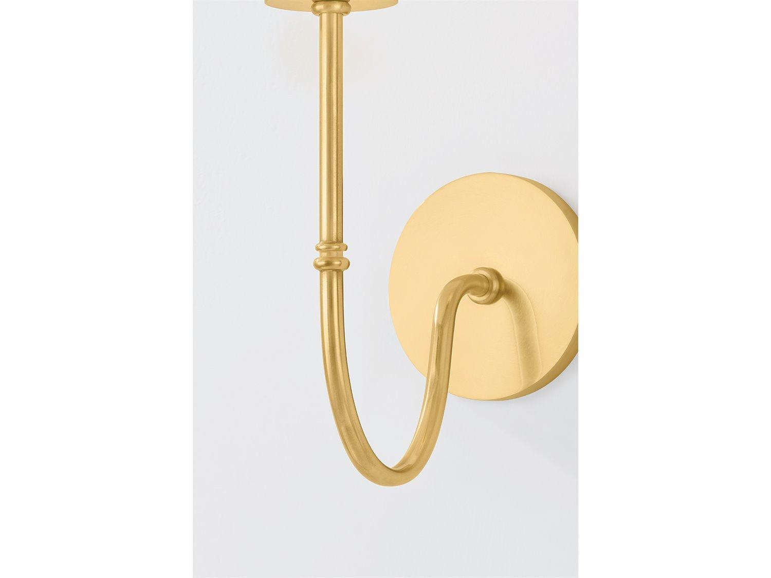 Hudson Valley Amina 1-Light Aged Brass Wall Sconce