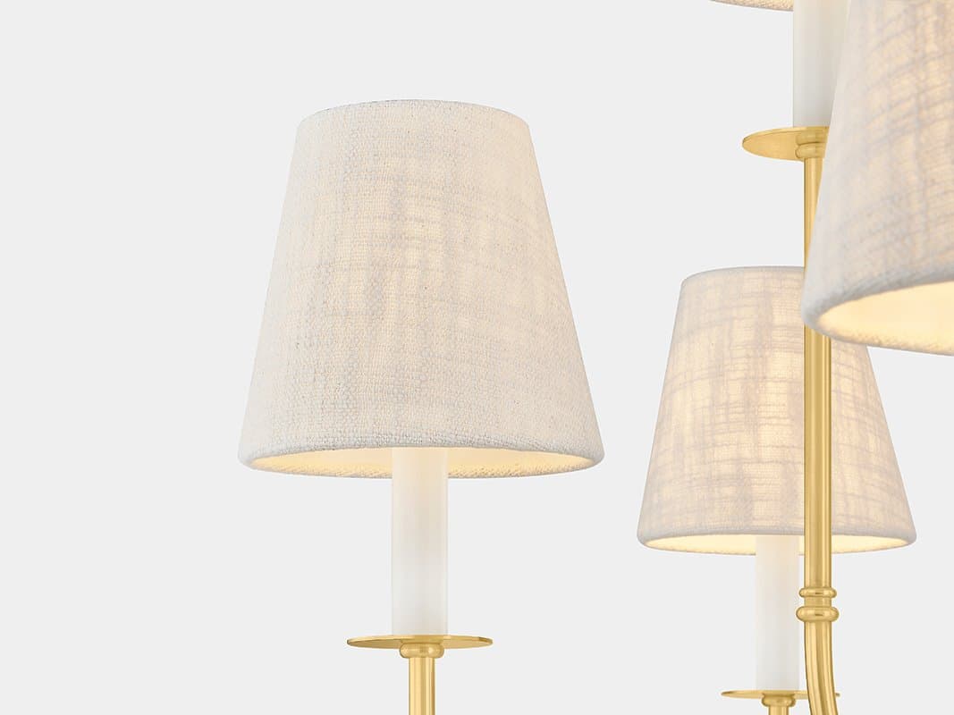 Hudson Valley Amina 9-Light Aged Brass Candelabra Chandelier