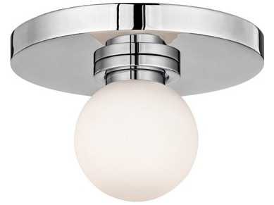 Hudson Valley Taft 1-Light Polished Chrome Off White Glass LED Wall Sconce