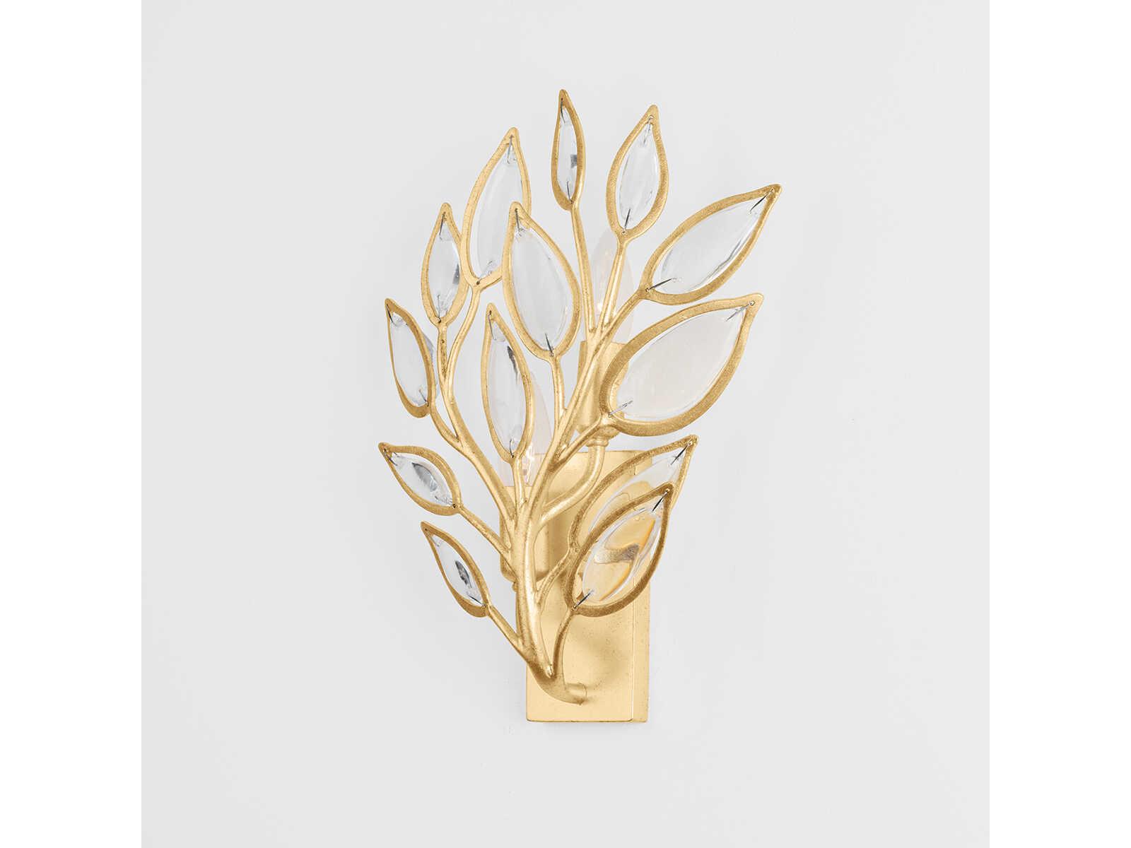 Hudson Valley Fairlee 2-Light Vintage Gold Leaf Wall Sconce