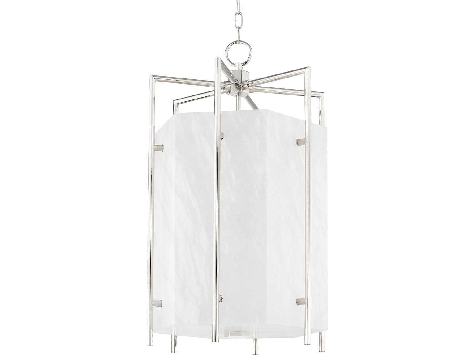 Hudson Valley Flatbush 6-Light Polished Nickel Geometric Pendant