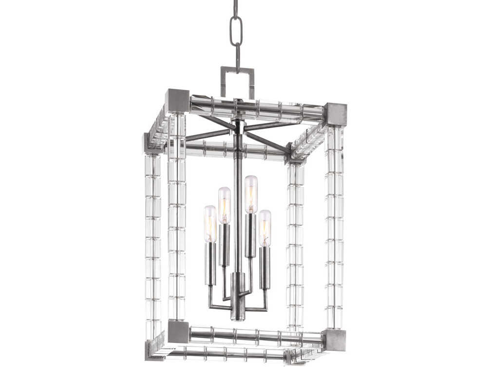 Hudson Valley Alpine 4-Light Polished Nickel Lantern Pendant