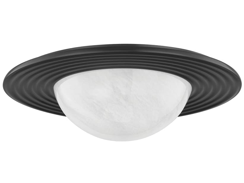 Hudson Valley Geraldton 1-Light Distressed Bronze Black Flush Mount