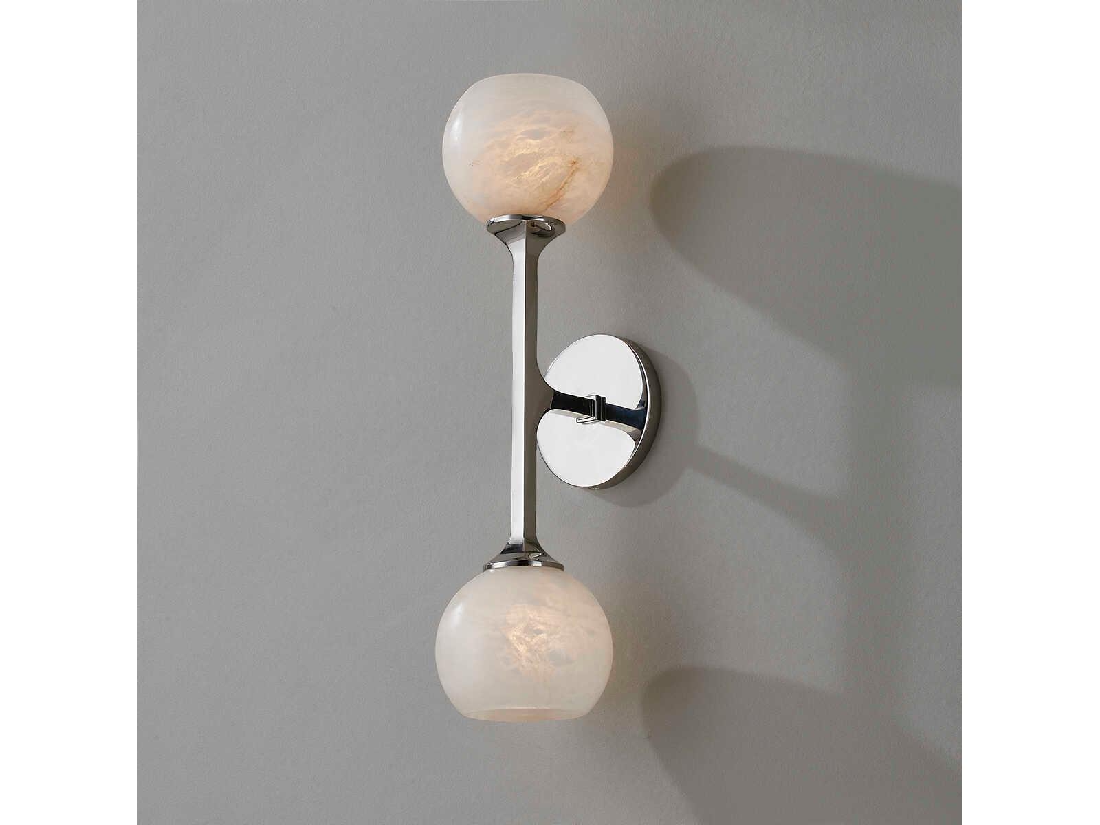 Hudson Valley Melton 2-Light Polished Nickel Wall Sconce