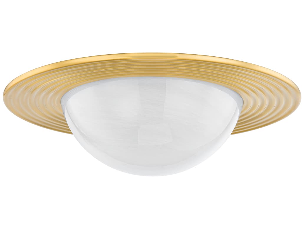Hudson Valley Geraldton 1-Light Aged Brass Flush Mount