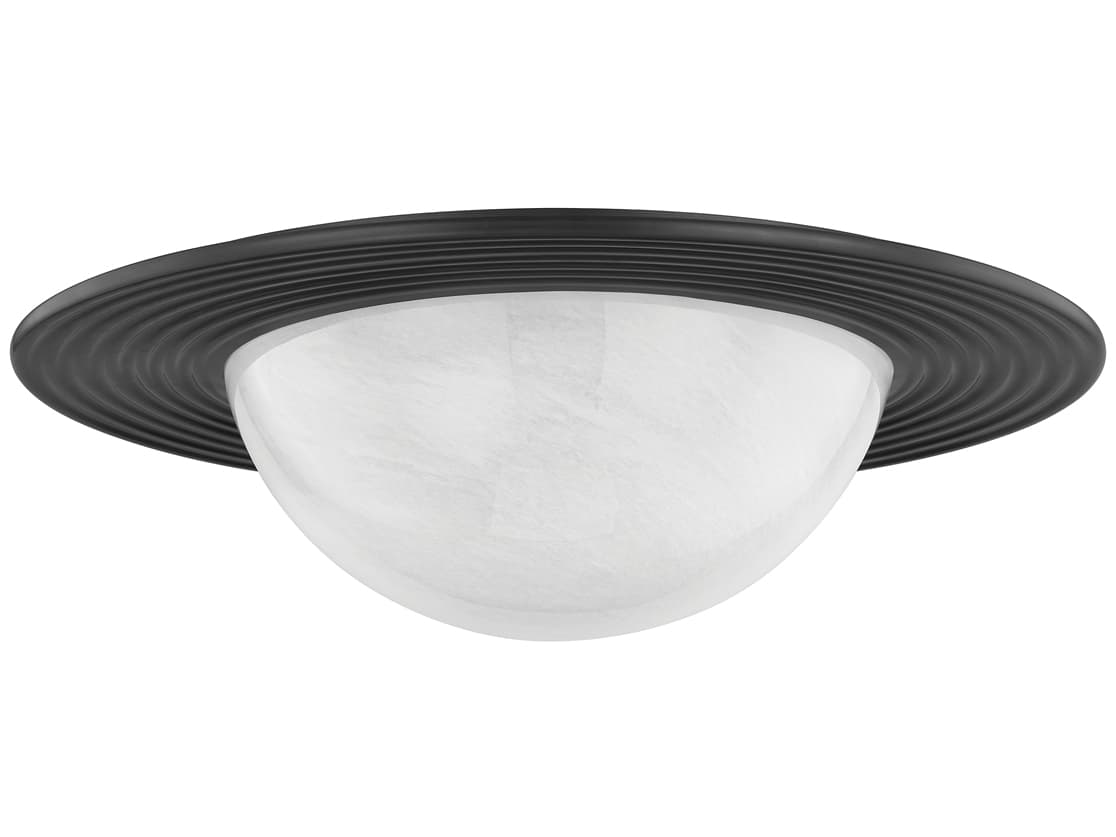 Hudson Valley Geraldton 1-Light Distressed Bronze Black Flush Mount