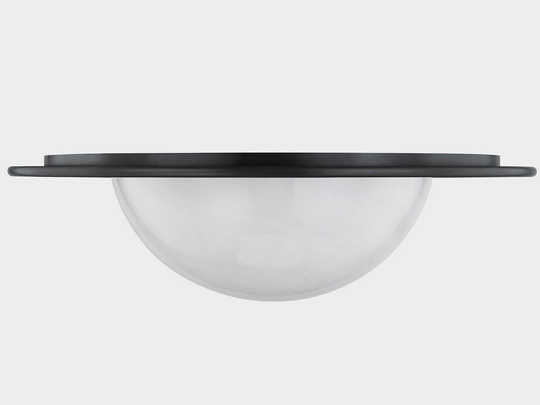 Hudson Valley Geraldton 1-Light Distressed Bronze Black Flush Mount