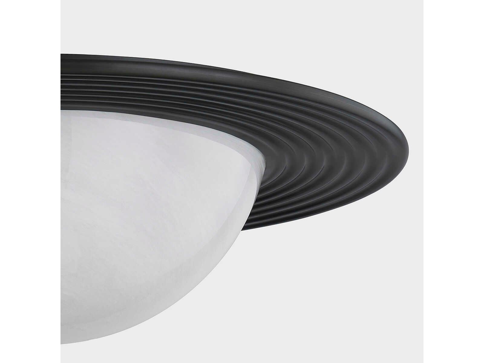 Hudson Valley Geraldton 1-Light Distressed Bronze Black Flush Mount