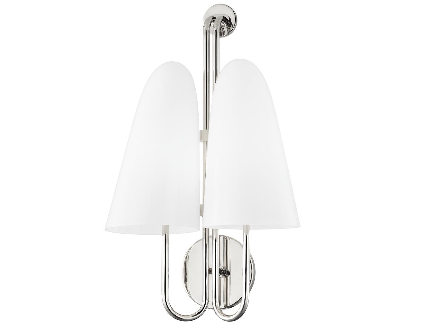Hudson Valley Slate Hill 2-Light Polished Nickel Wall Sconce