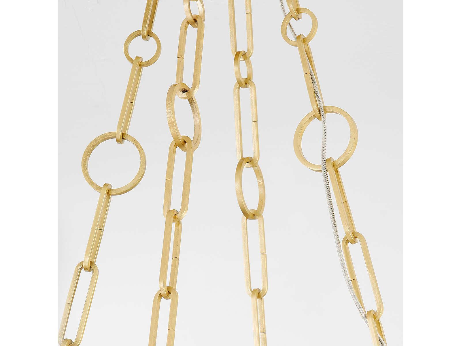 Hudson Valley Kirby 1-Light Aged Brass White LED Round Chandelier