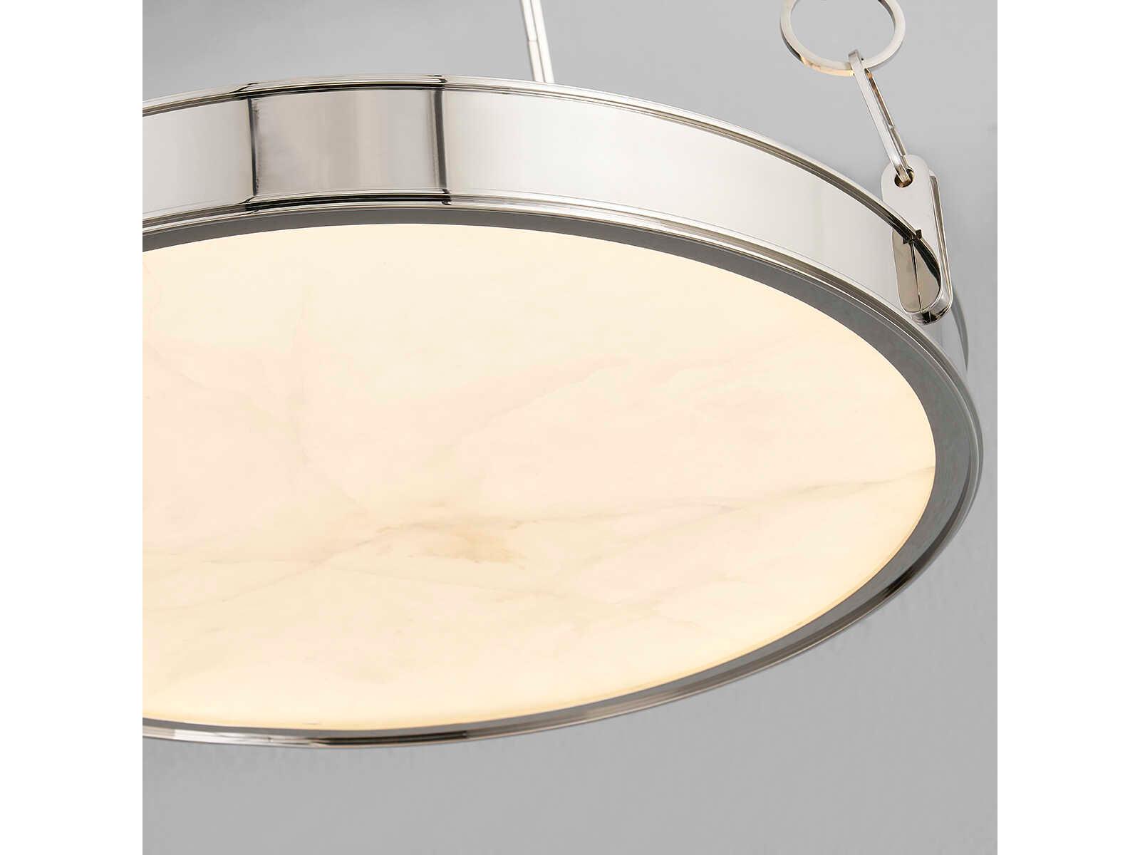 Hudson Valley Kirby 1-Light Polished Nickel White LED Round Chandelier